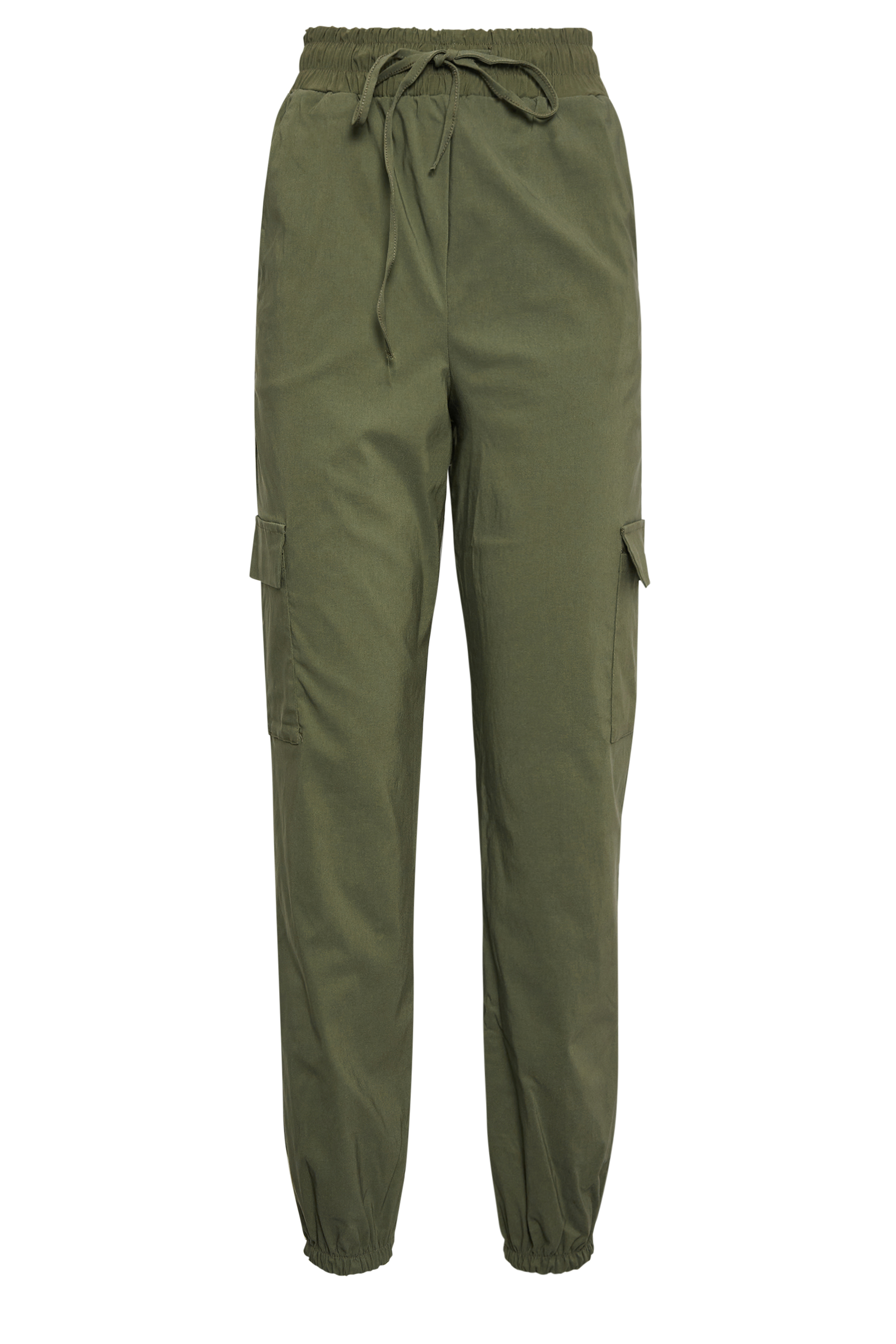LTS Tall Khaki Green Pull On Cargo Trousers | Long Tall Sally