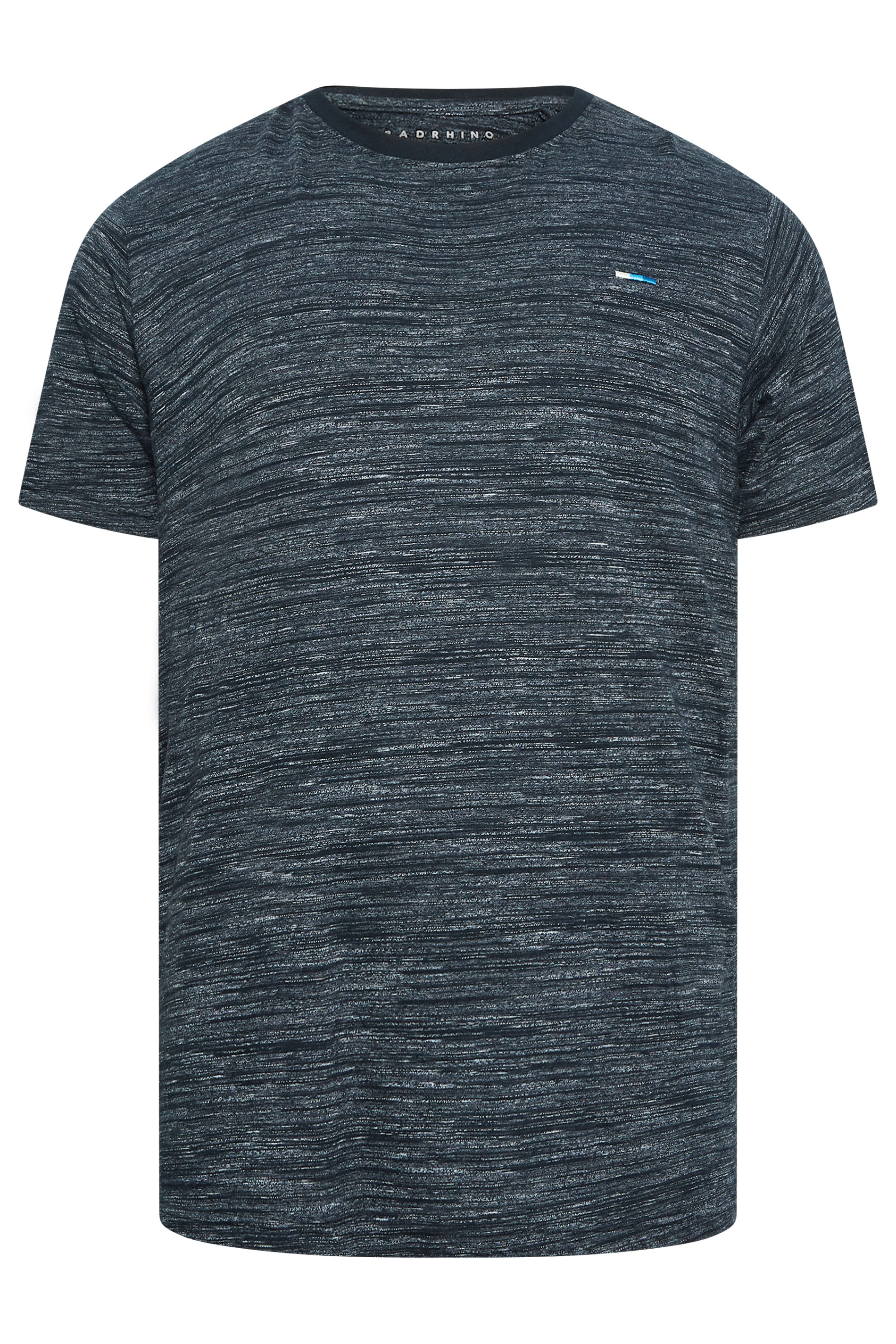 BadRhino Big & Tall Navy Blue Injected Slub T-Shirt | BadRhino 6