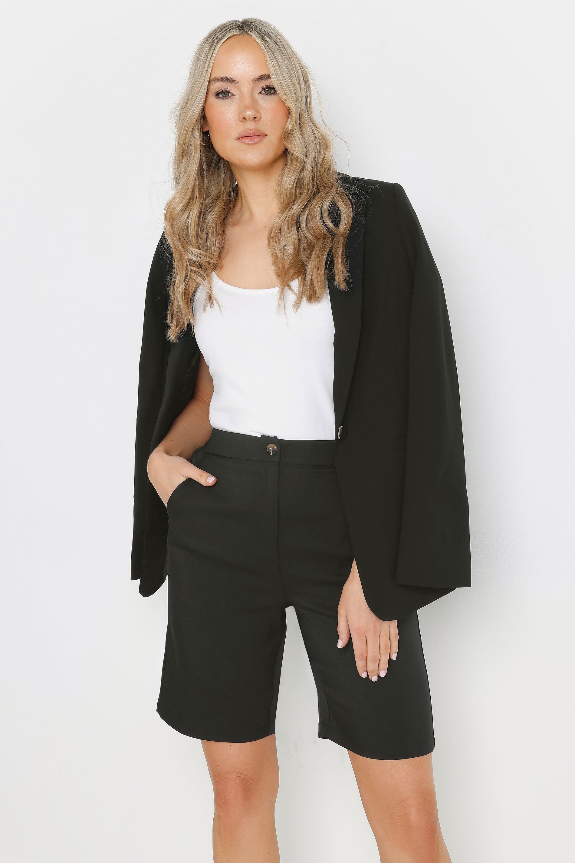 LTS Tall Black Formal Bermuda Shorts | Long Tall Sally 2