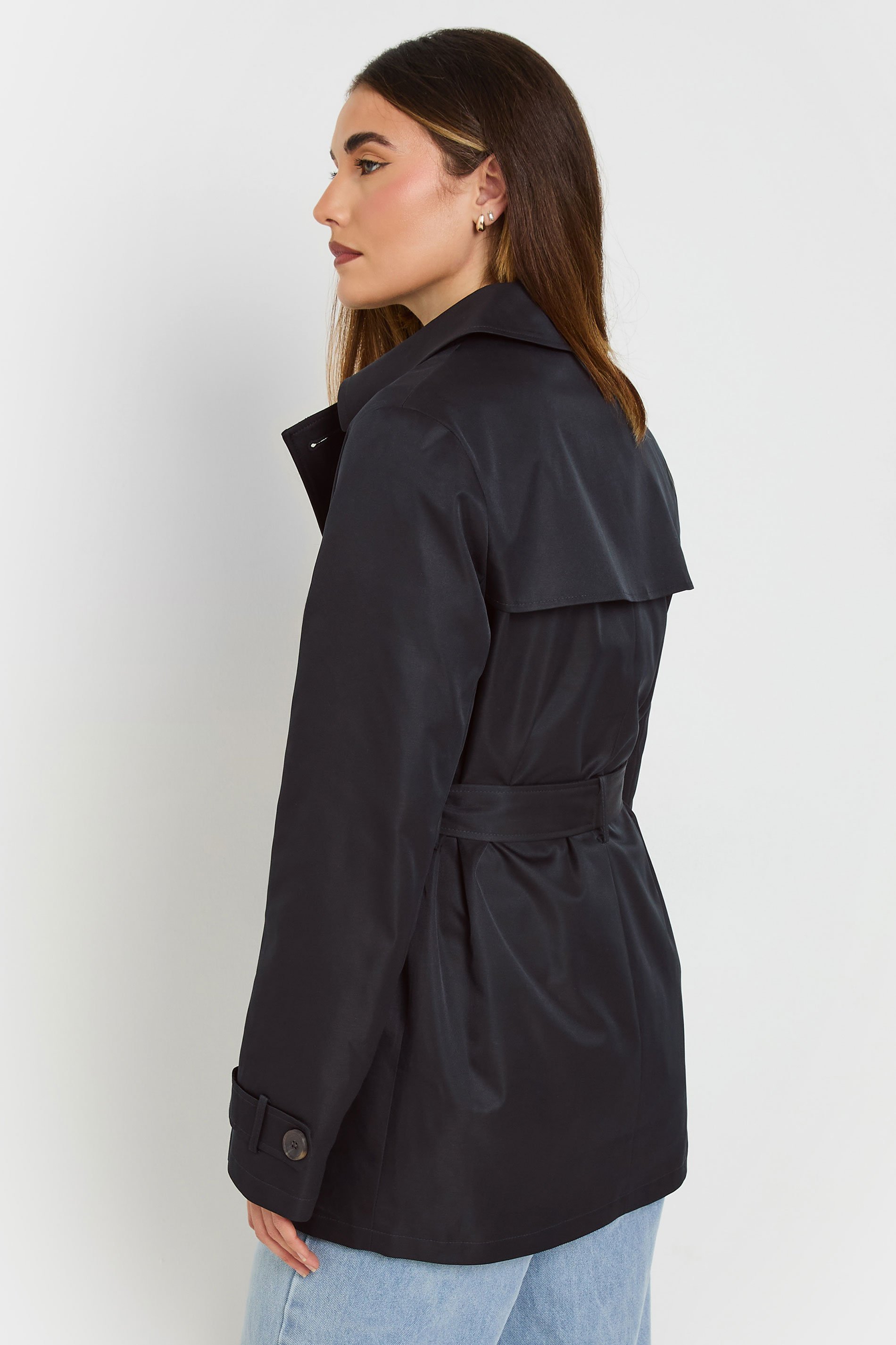 LTS Tall Navy Blue Lined Trench Coat | Long Tall Sally 4