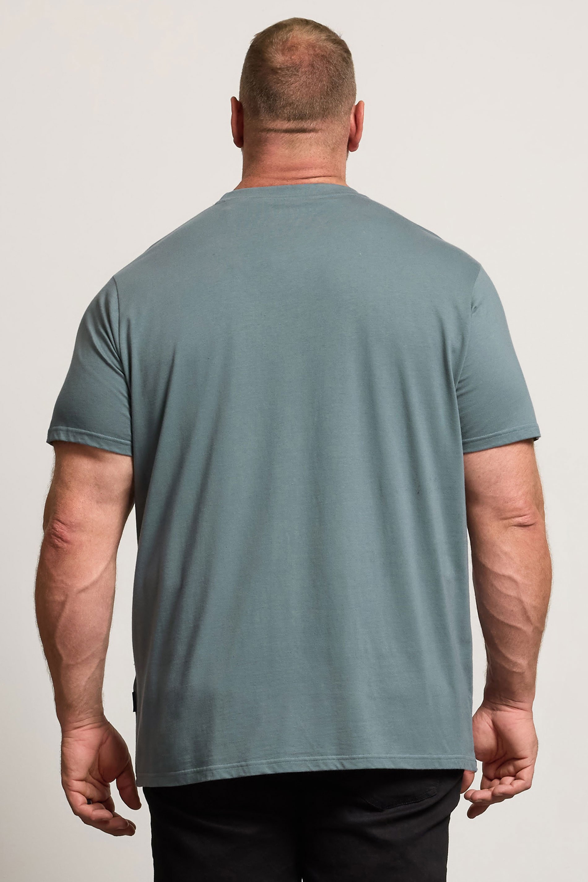 BadRhino Big & Tall Blue Script Graphic Print T-Shirt | BadRhino 4