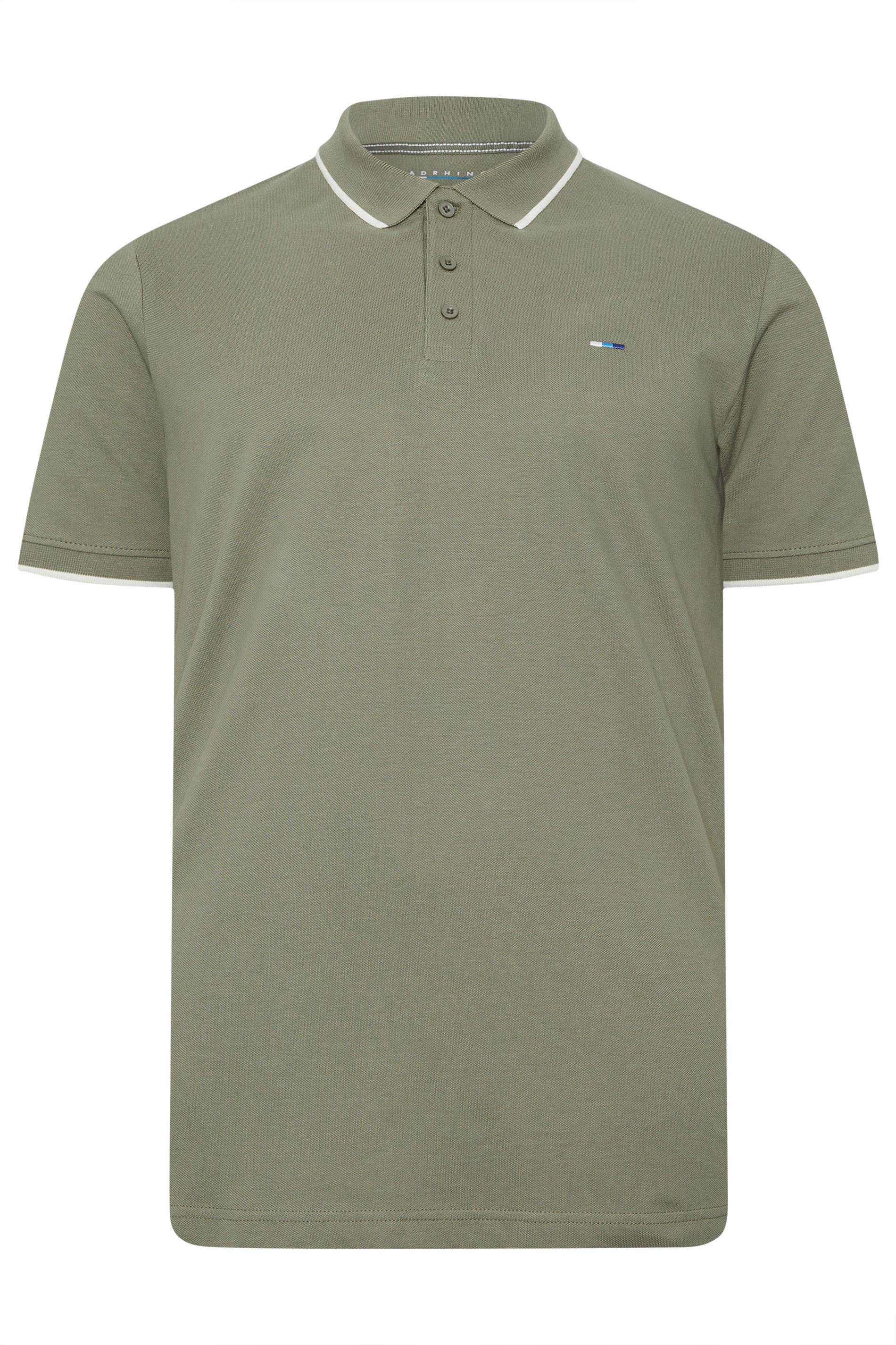 BadRhino Big & Tall 3 PACK Blue/Green/Brown Tipped Polo Shirt | BadRhino 7