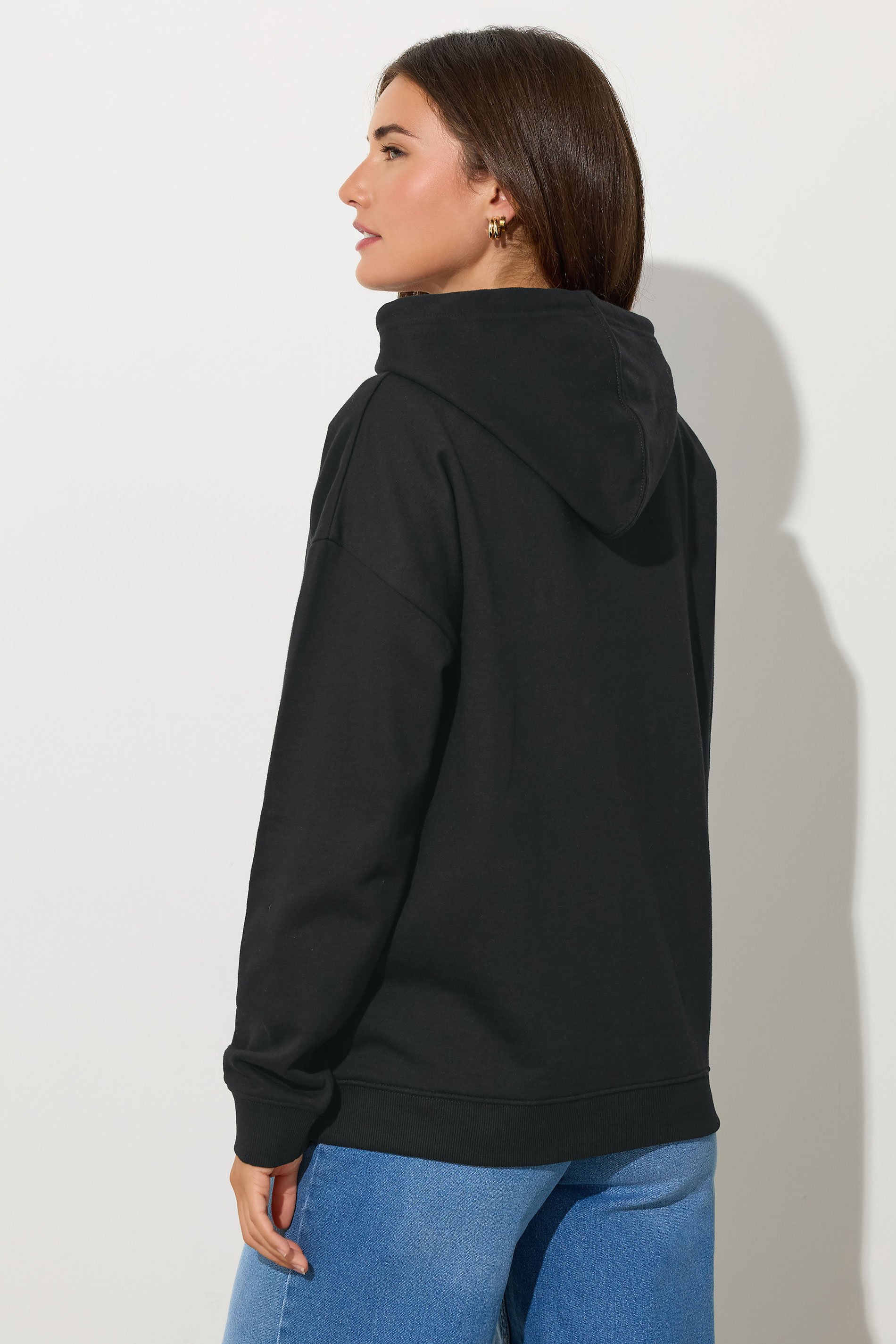 LTS Tall Black Drawstring Hoodie | Long Tall Sally 3