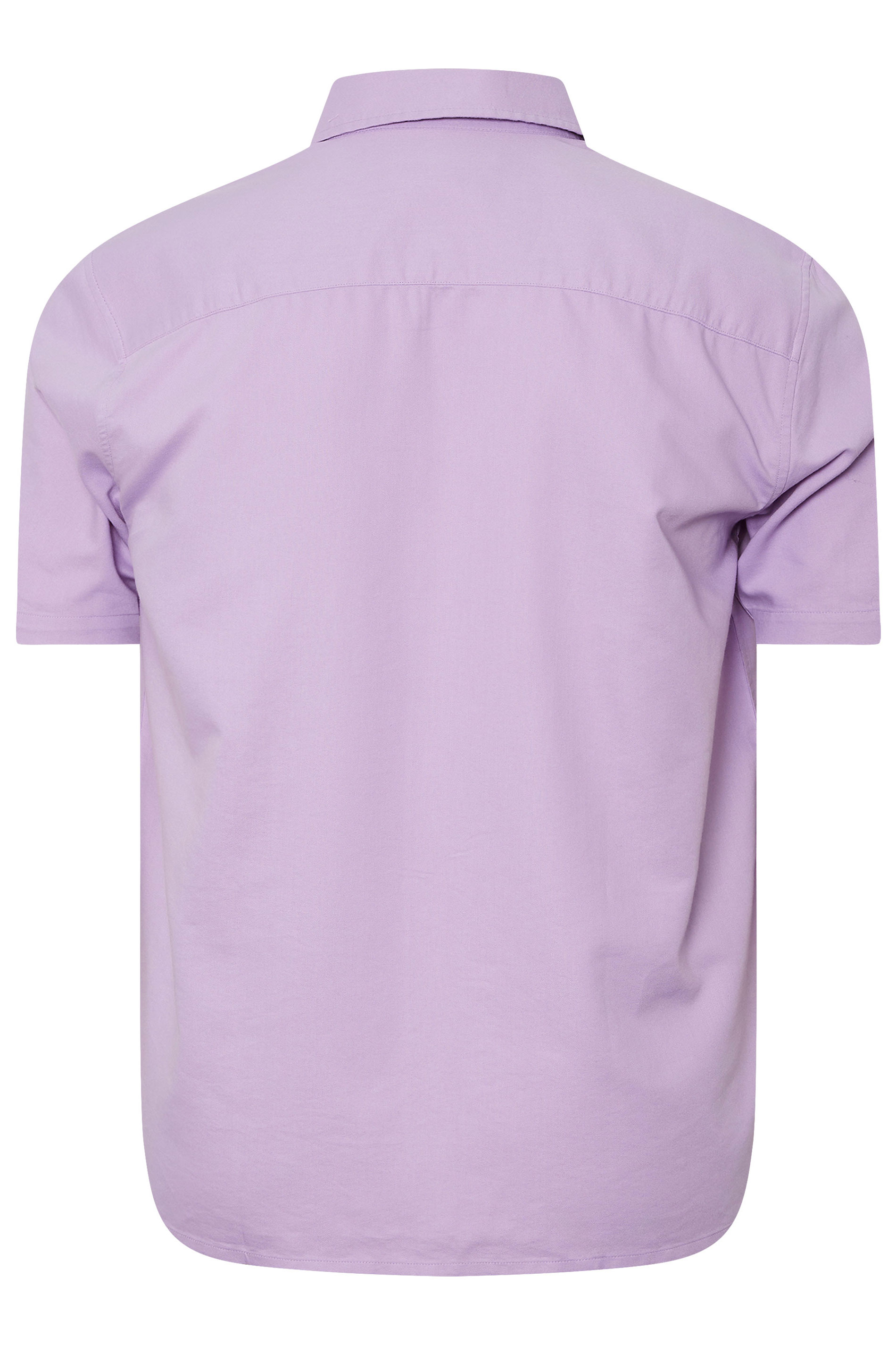 BadRhino Big & Tall Lilac Purple Short Sleeve Oxford Shirt | BadRhino 8
