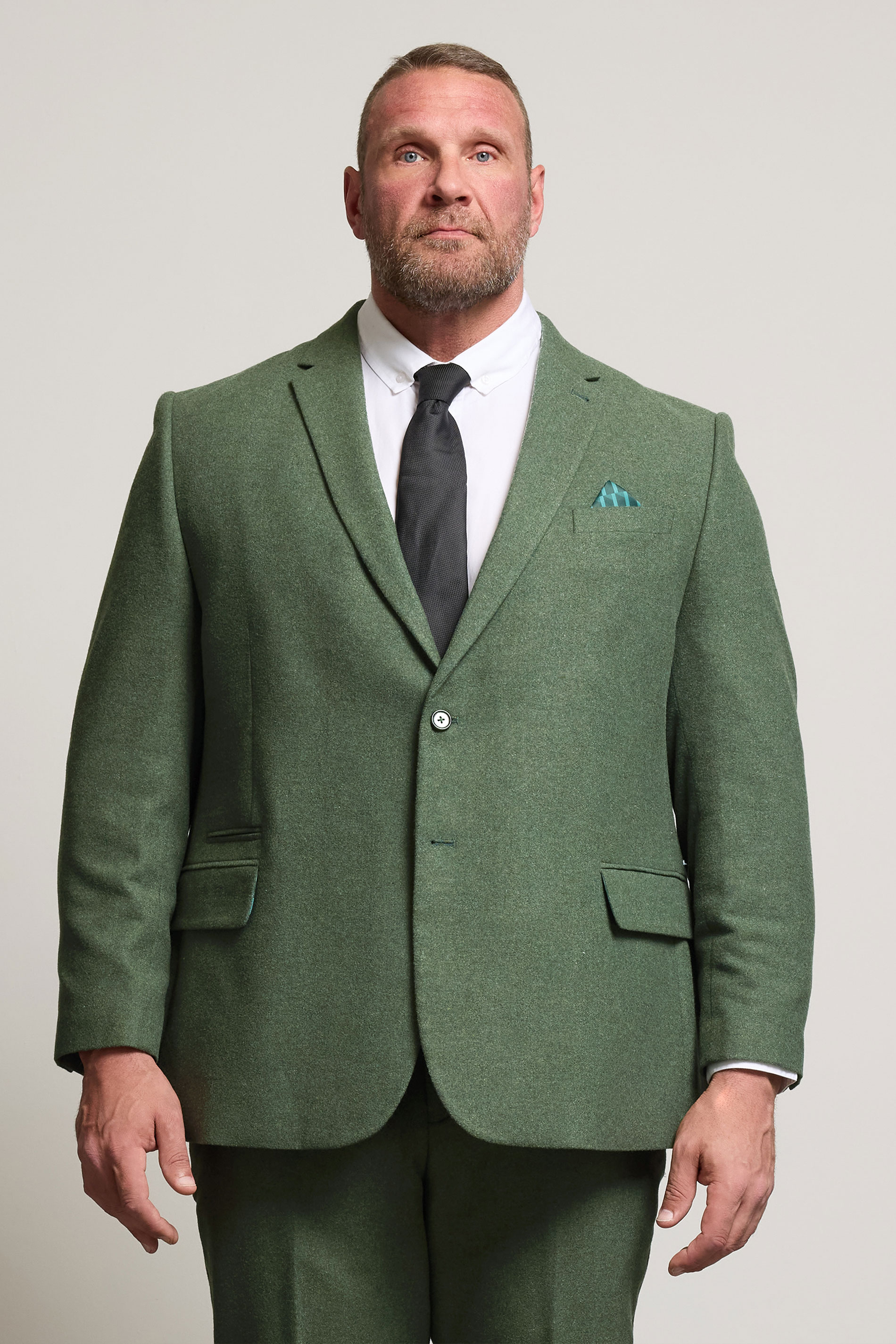 BadRhino Tailoring Big & Tall Green Tweed Suit Jacket | BadRhino 1