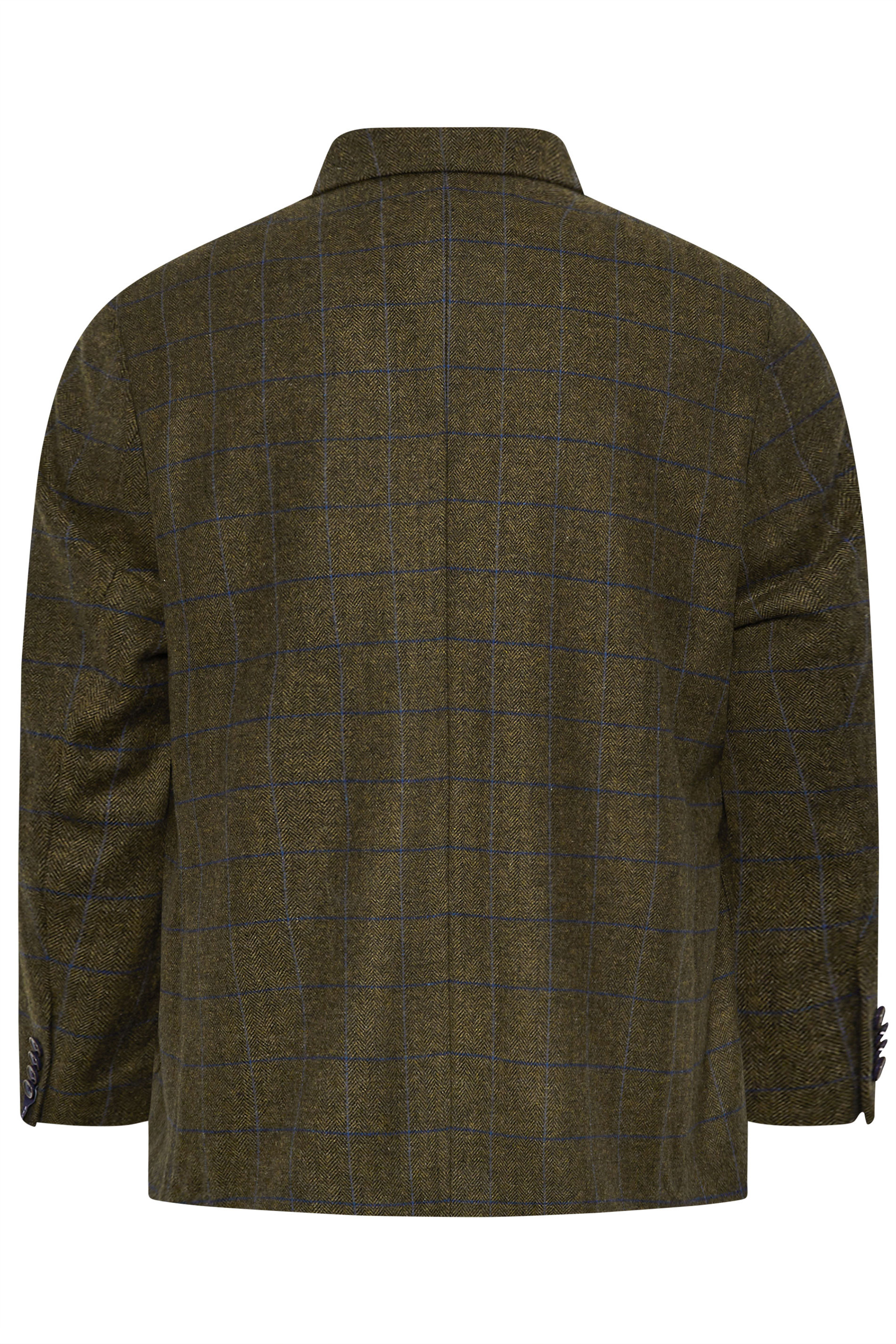 BadRhino Tailoring Big & Tall Brown Tweed Checked Suit Jacket | BadRhino 10