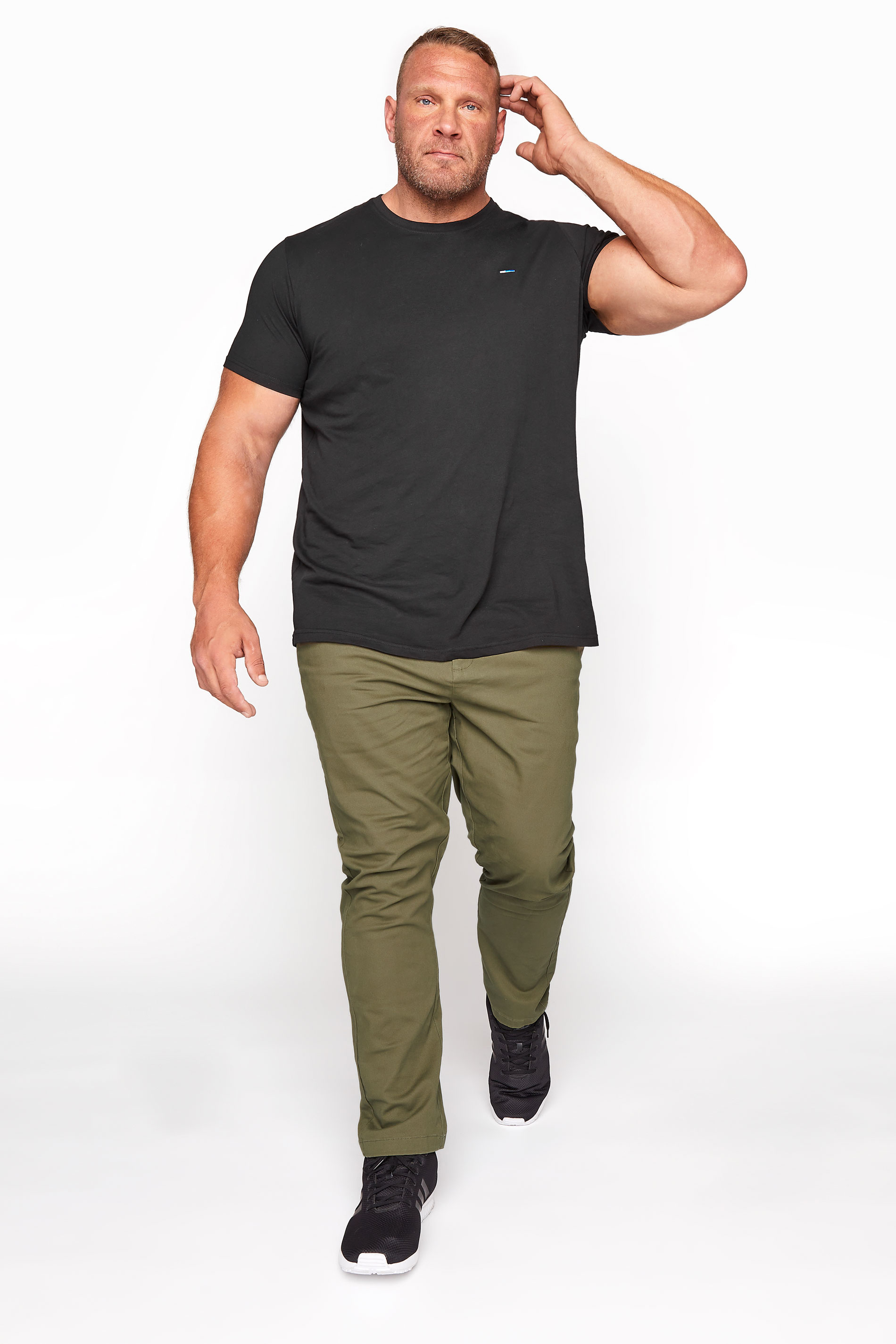 BadRhino Khaki Green Stretch Chinos | BadRhino 2