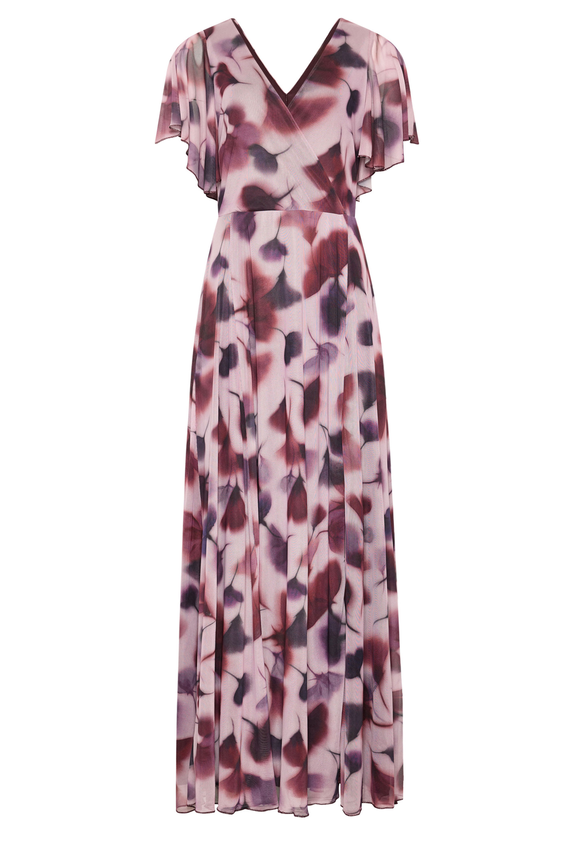 LTS Tall Women's Pink Floral Mesh Wrap Maxi Dress | Long Tall Sally 5
