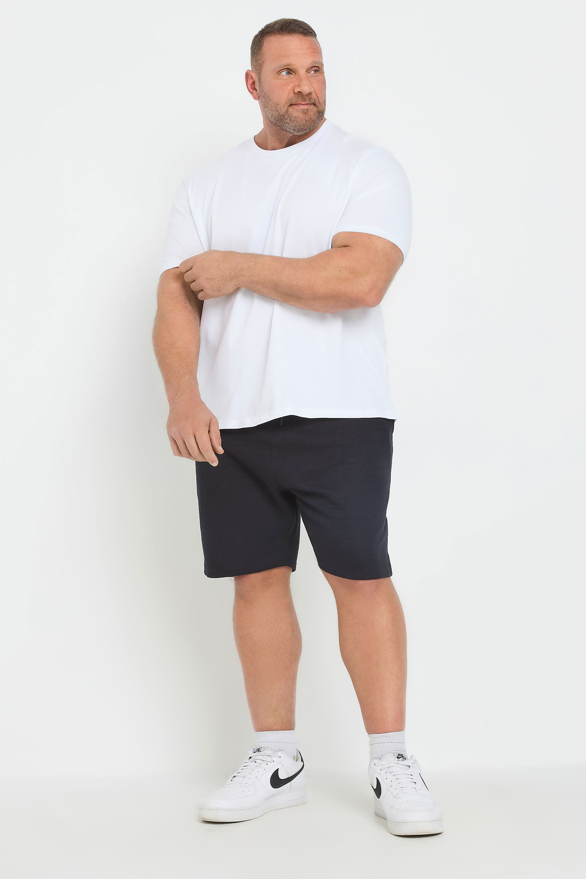 BadRhino Big & Tall Navy Blue Diamond Quilted Shorts | BadRhino 2