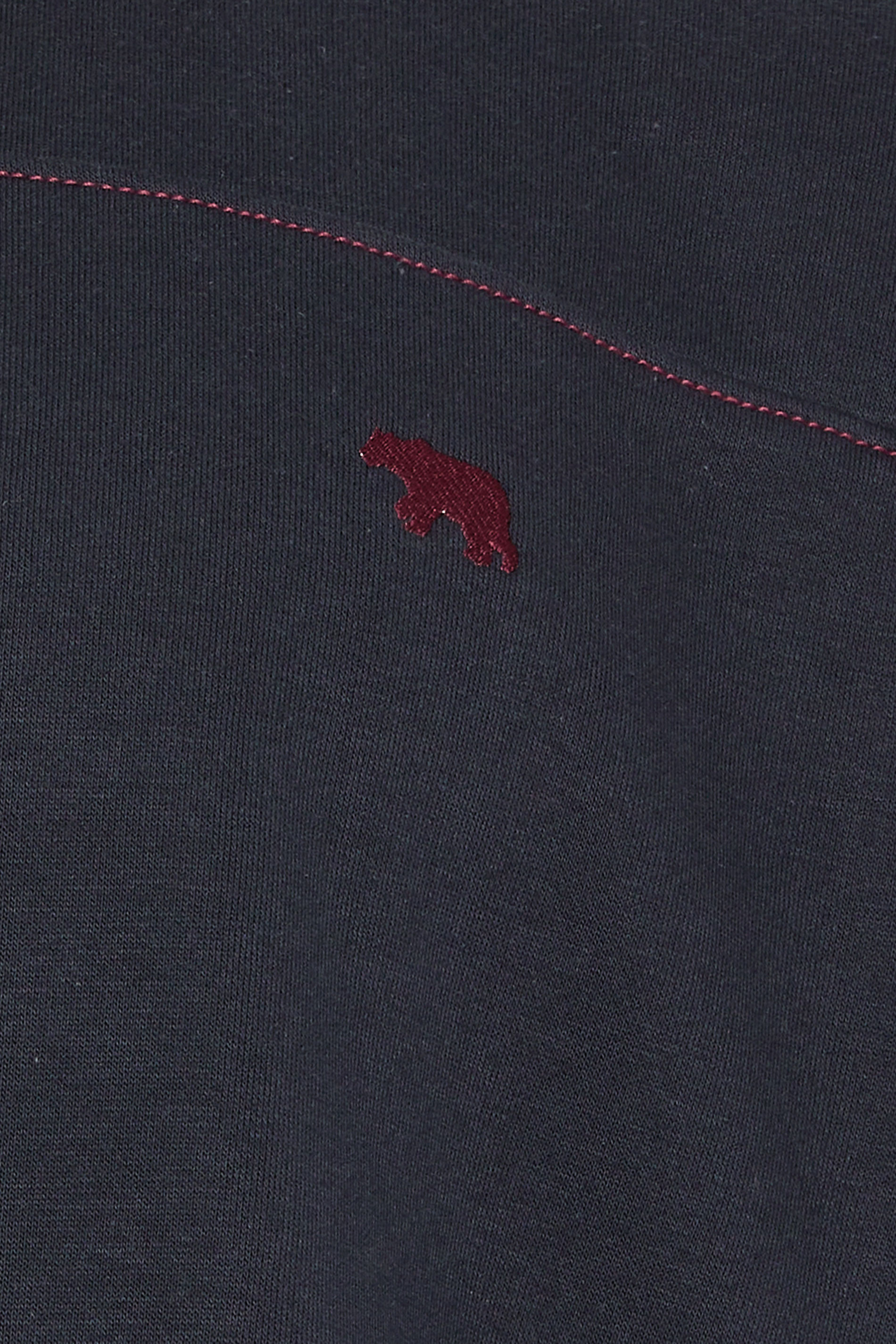 D555 Big & Tall Navy Blue Embroidered Quarter Zip Sweatshirt | BadRhino 3