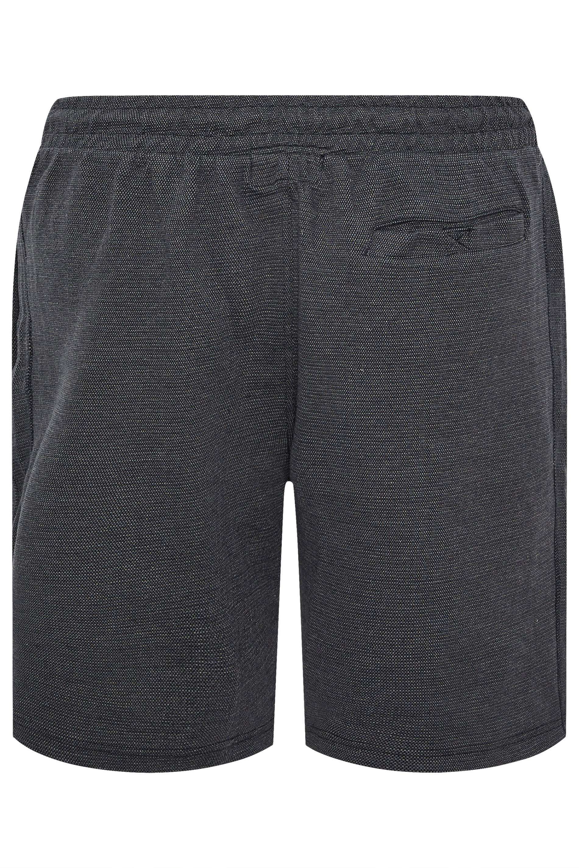 KAM Big & Tall Indigo Blue Textured Interlock Shorts | BadRhino 5