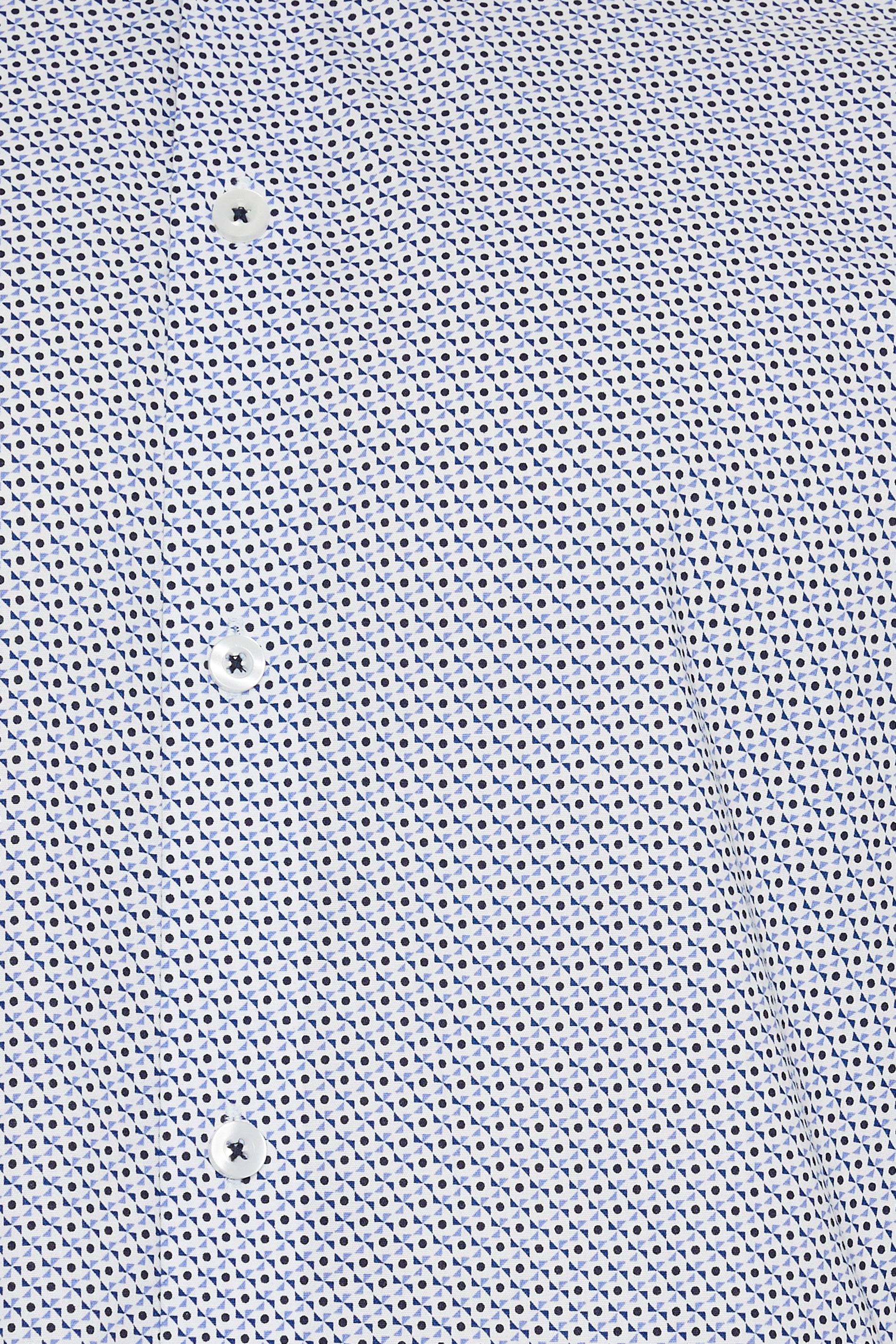 BadRhino Tailoring Big & Tall Blue Abstract Print Formal Shirt | BadRhino 4