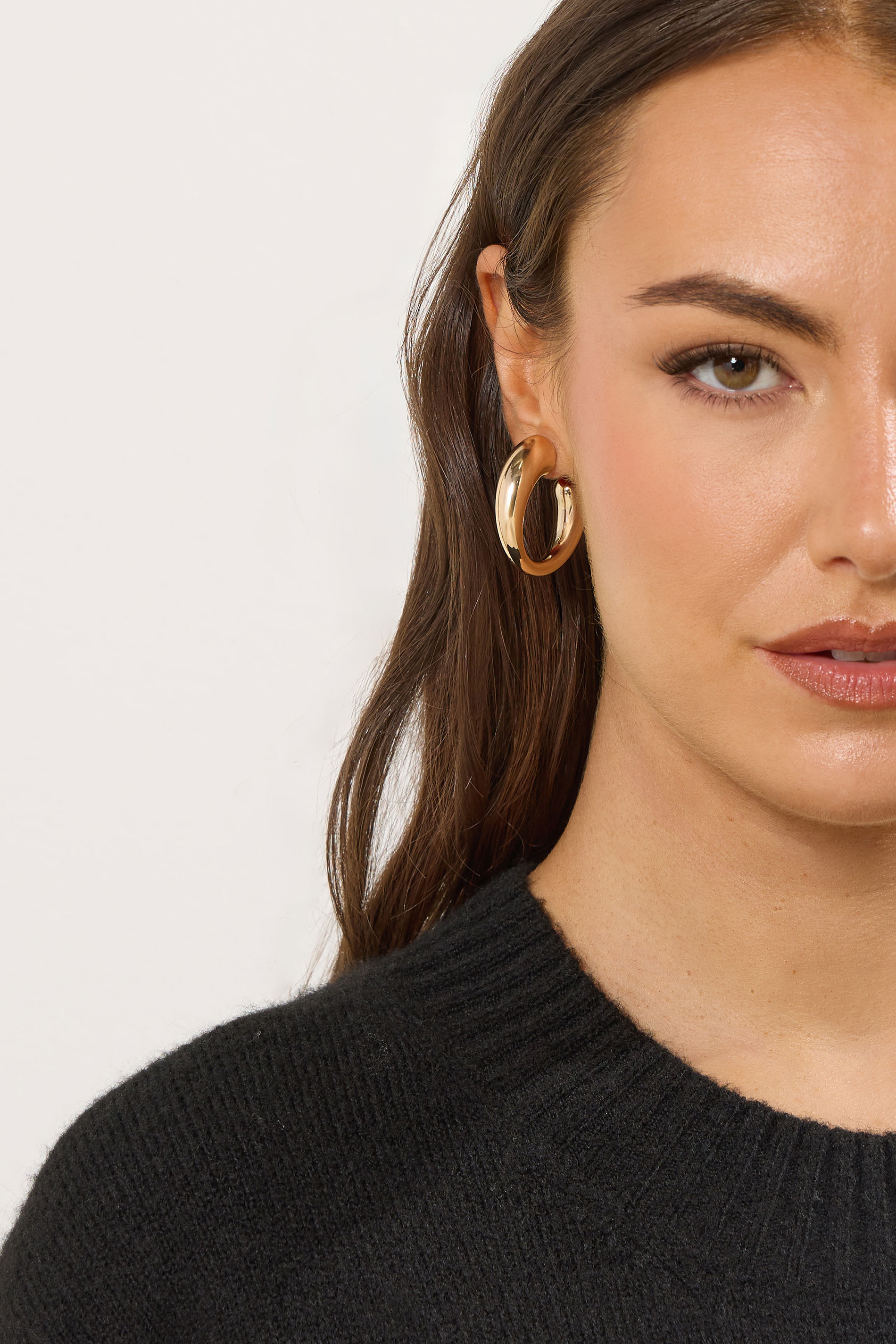 3 PACK Gold Tone Teardrop Hoop Earring Set | Yours Clothing 2