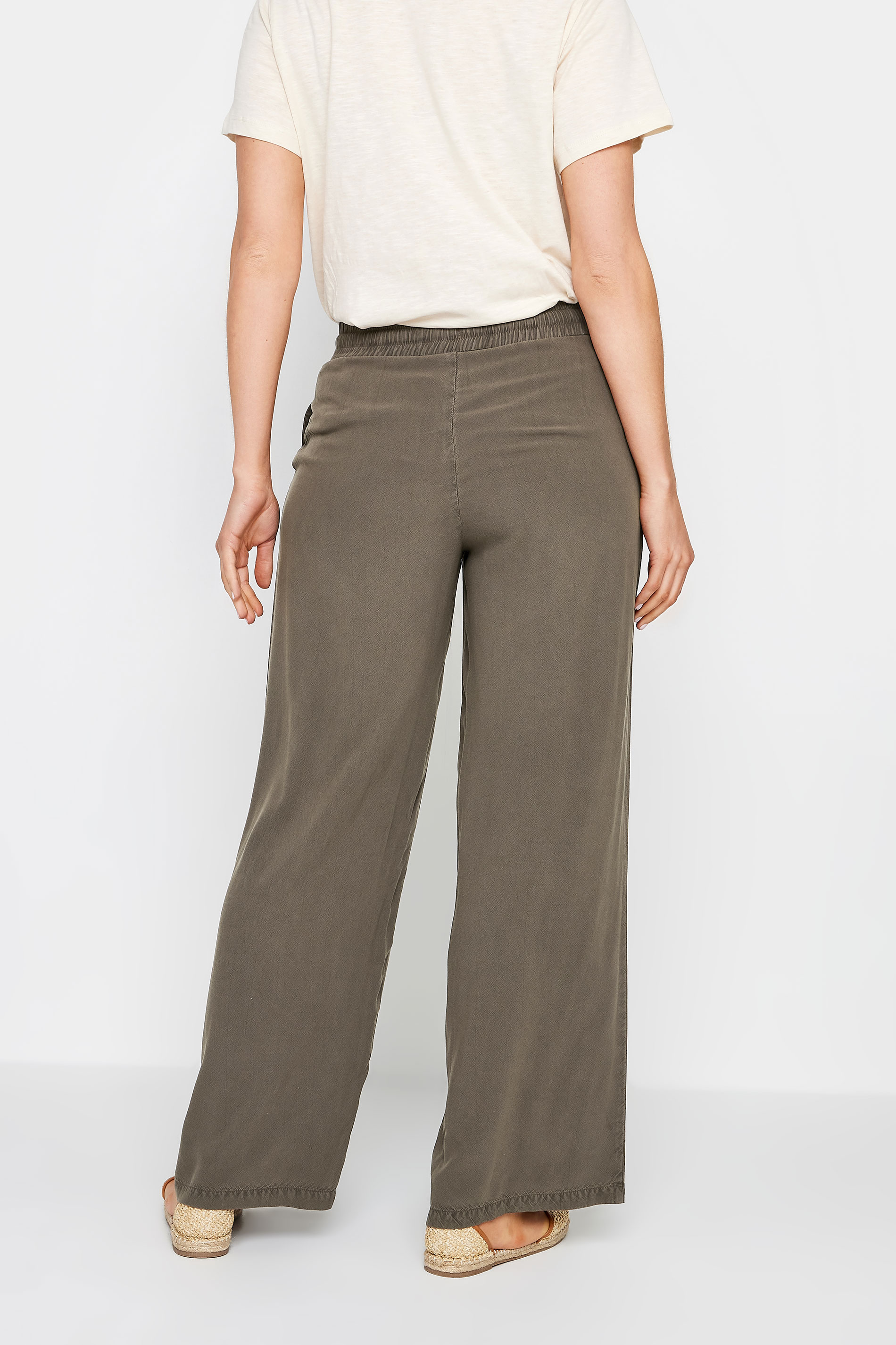 LTS Tall Womens Chocolate Brown Acid Wash Wide Leg Trousers | Long Tall ...