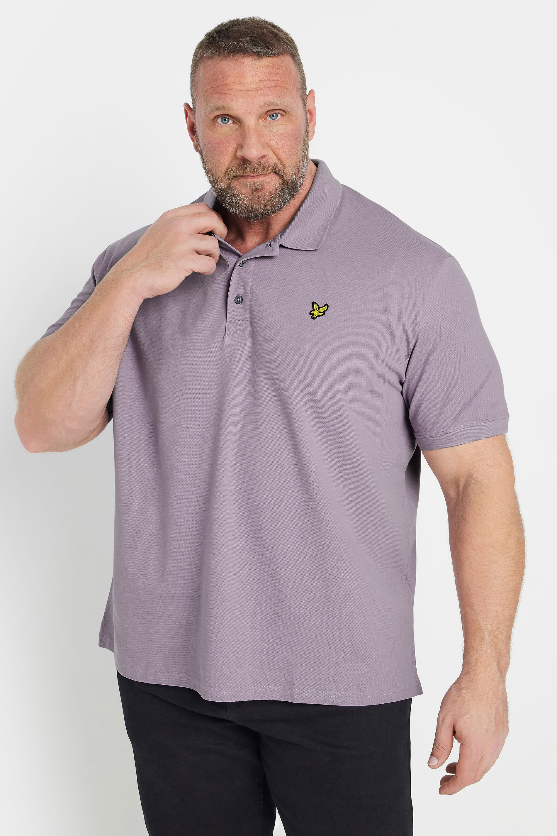 LYLE & SCOTT Big & Tall Dusk Purple Core Polo Shirt | BadRhino 1
