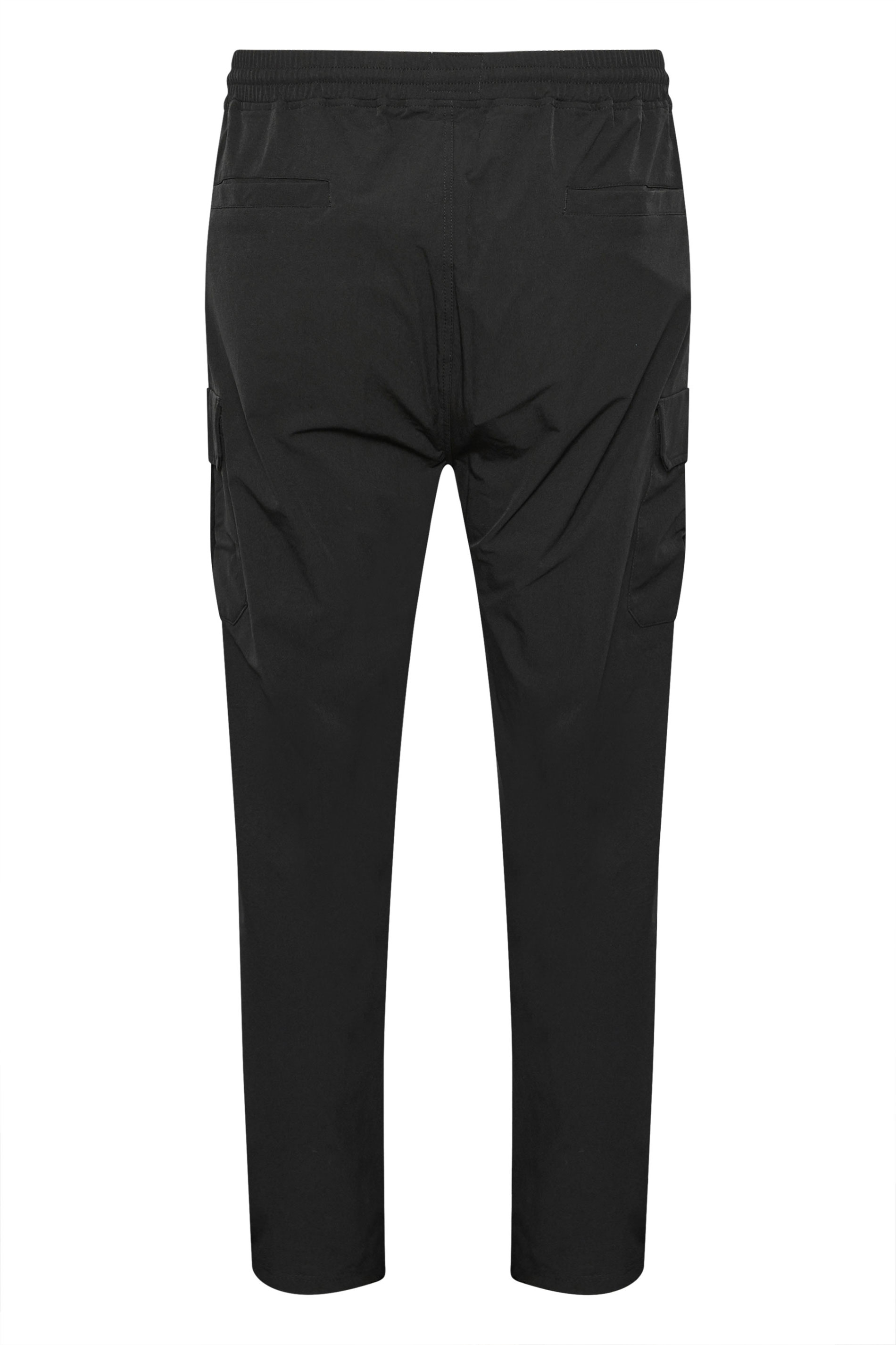 D555 Big & Tall Black Stretch Open Hem Joggers | BadRhino 5