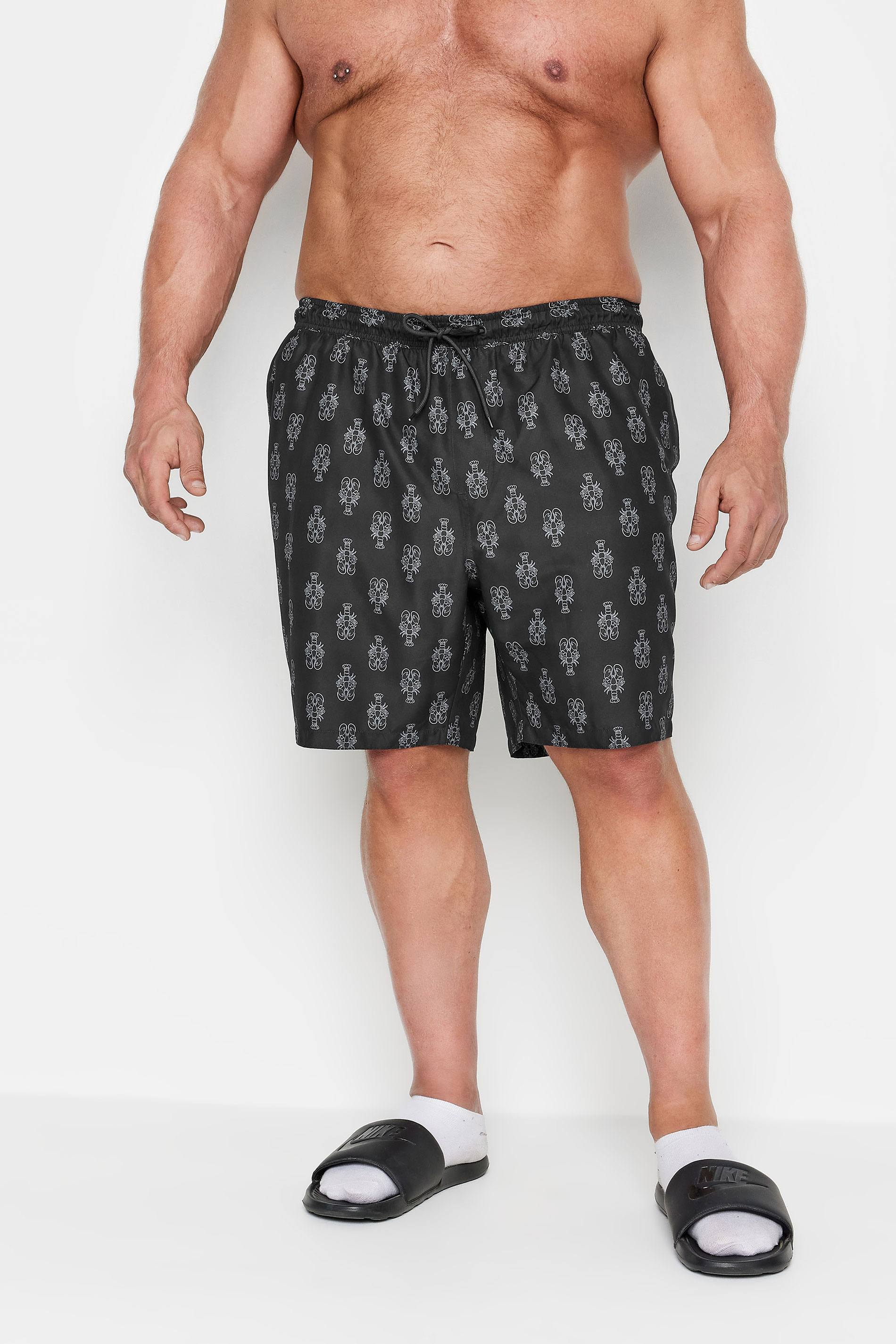 BadRhino Black Lobster Print Swim Shorts | BadRhino 2