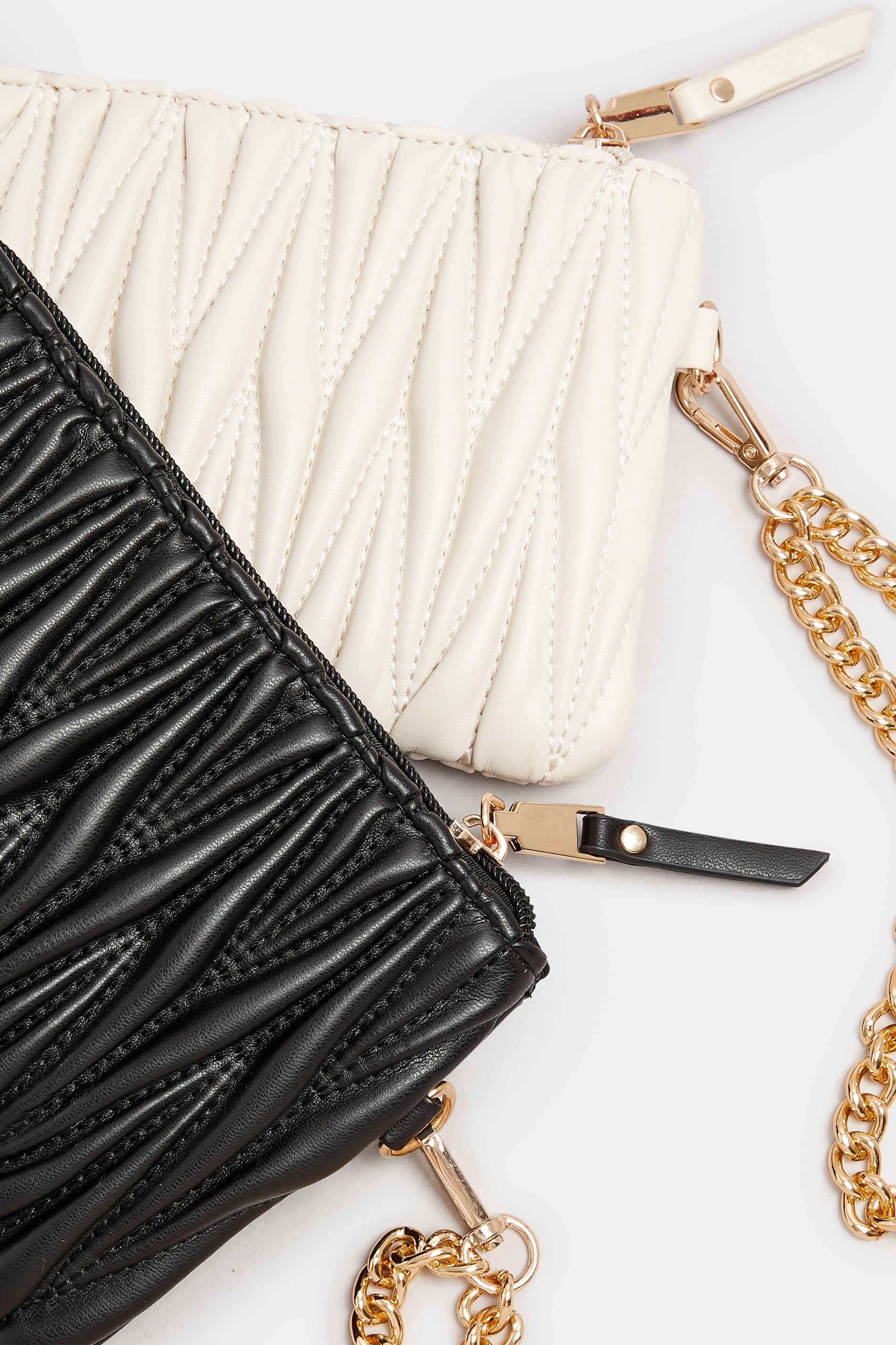 Black Quilted Chain Handle Clutch Bag | Yours Clothing 6