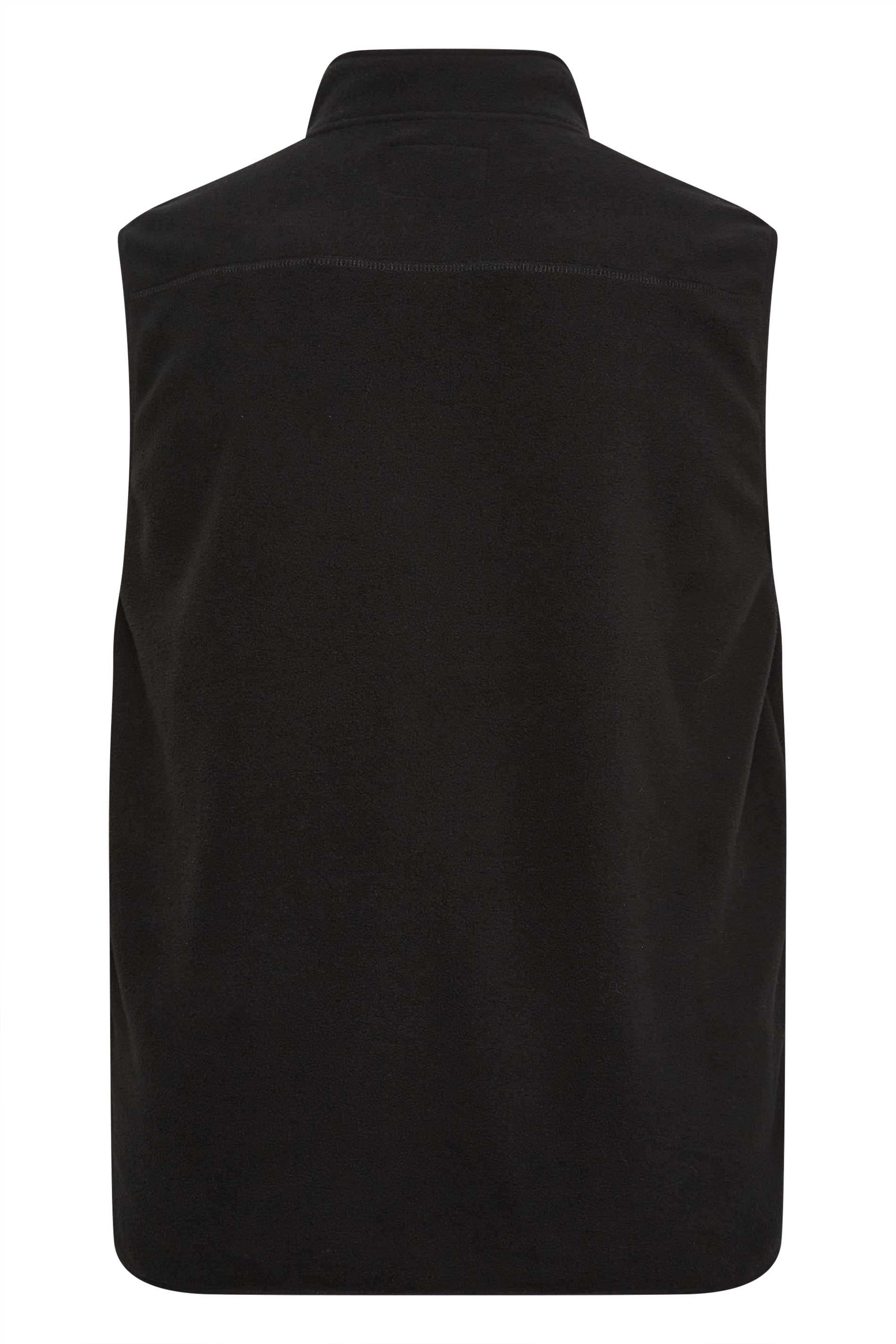 BadRhino Big & Tall Black Fleece Pocket Gilet | BadRhino 8