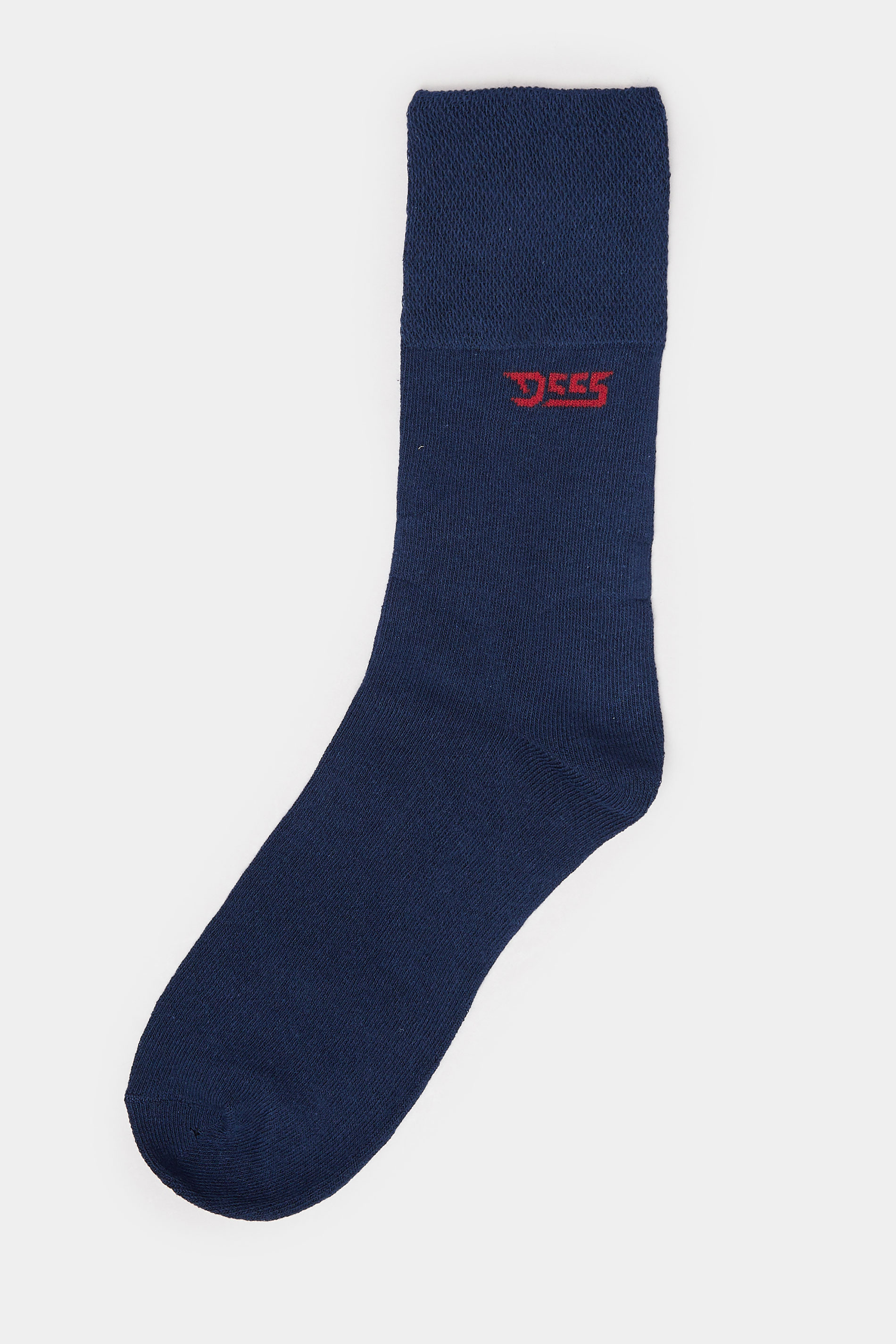 D555 Big & Tall Navy Blue 3 Pack Socks | BadRhino 3
