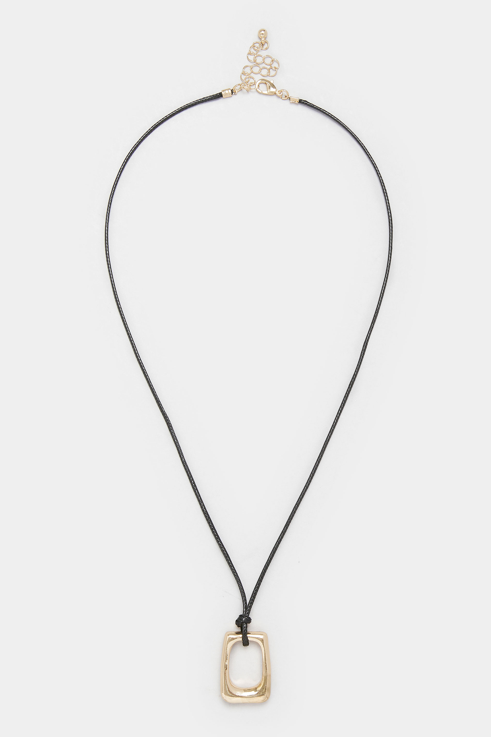 Gold Tone Abstract Pendant Necklace | Yours Clothing 3