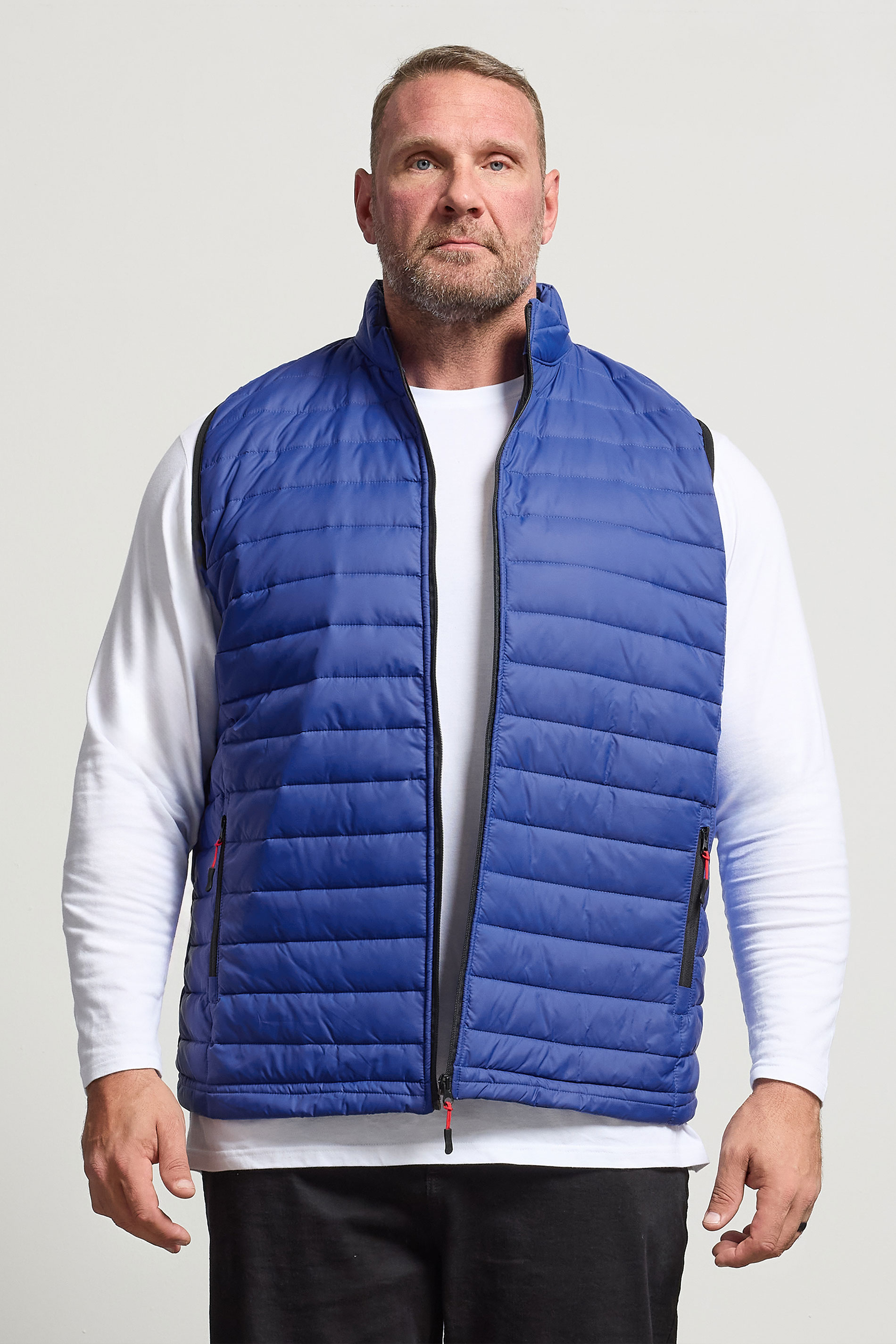 KAM Big & Tall Royal Blue Puffer Gilet | BadRhino 2