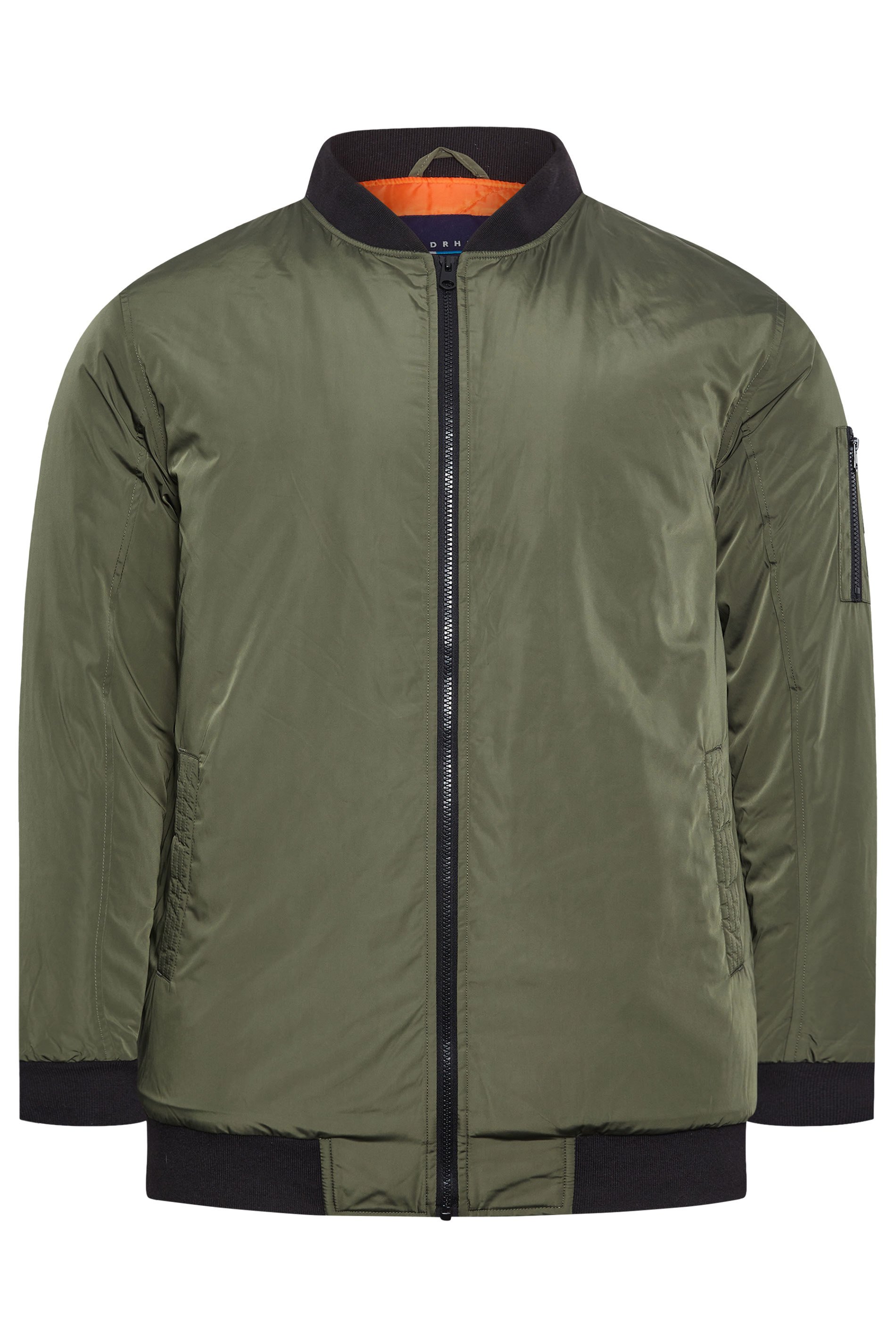 BadRhino Big & Tall Khaki Zip Bomber Jacket | BadRhino  7