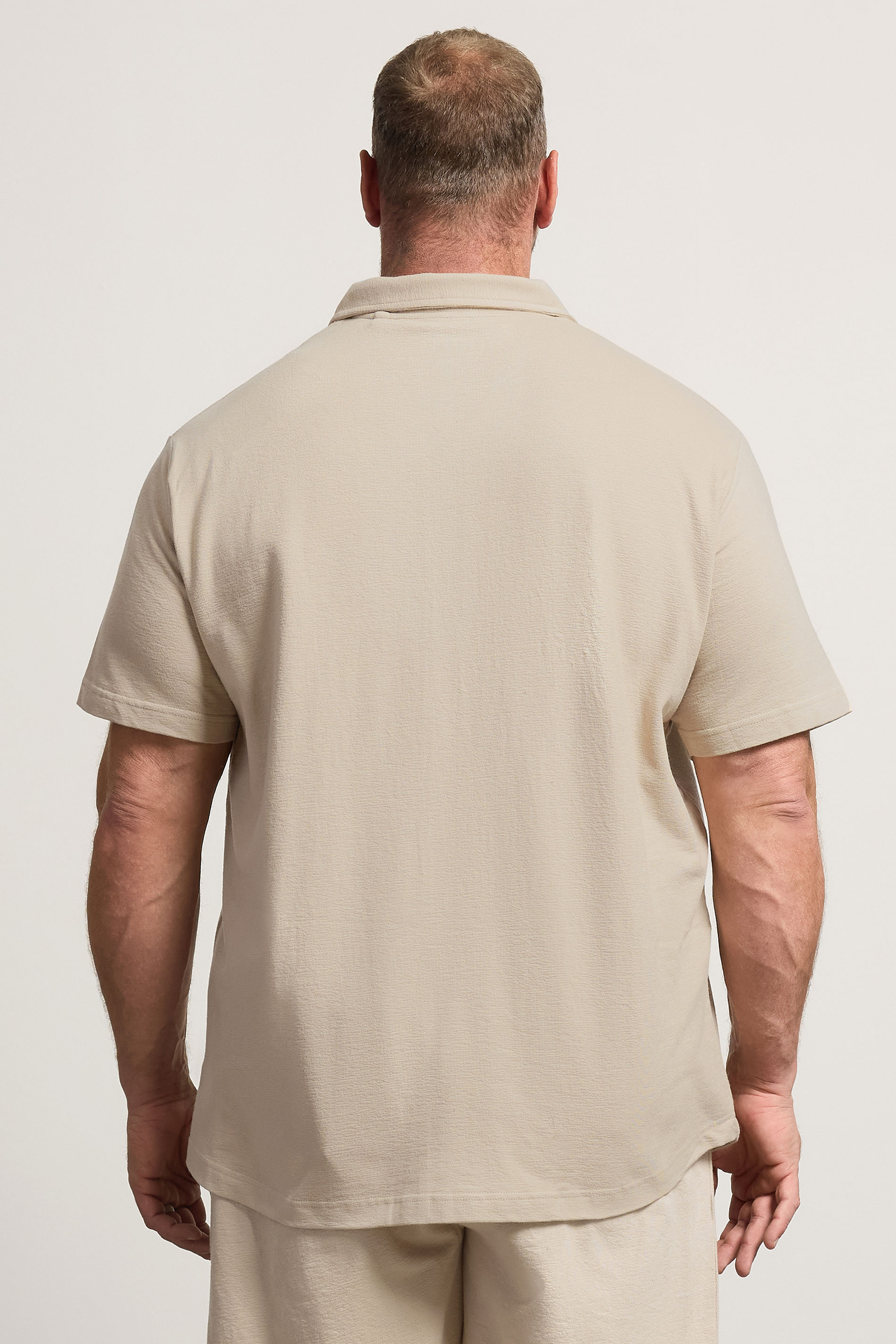 BadRhino Big & Tall Stone Brown Revere Jersey Shirt | BadRhino 4