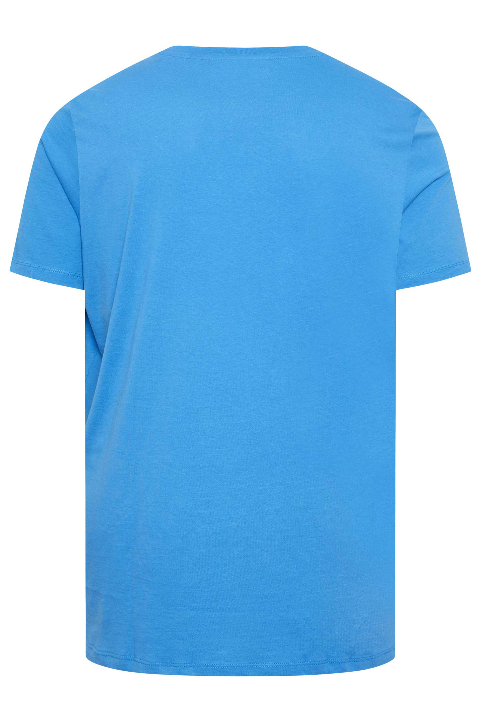 Ben Sherman Big & Tall Kingfisher Blue Signature T-Shirt | BadRhino 4