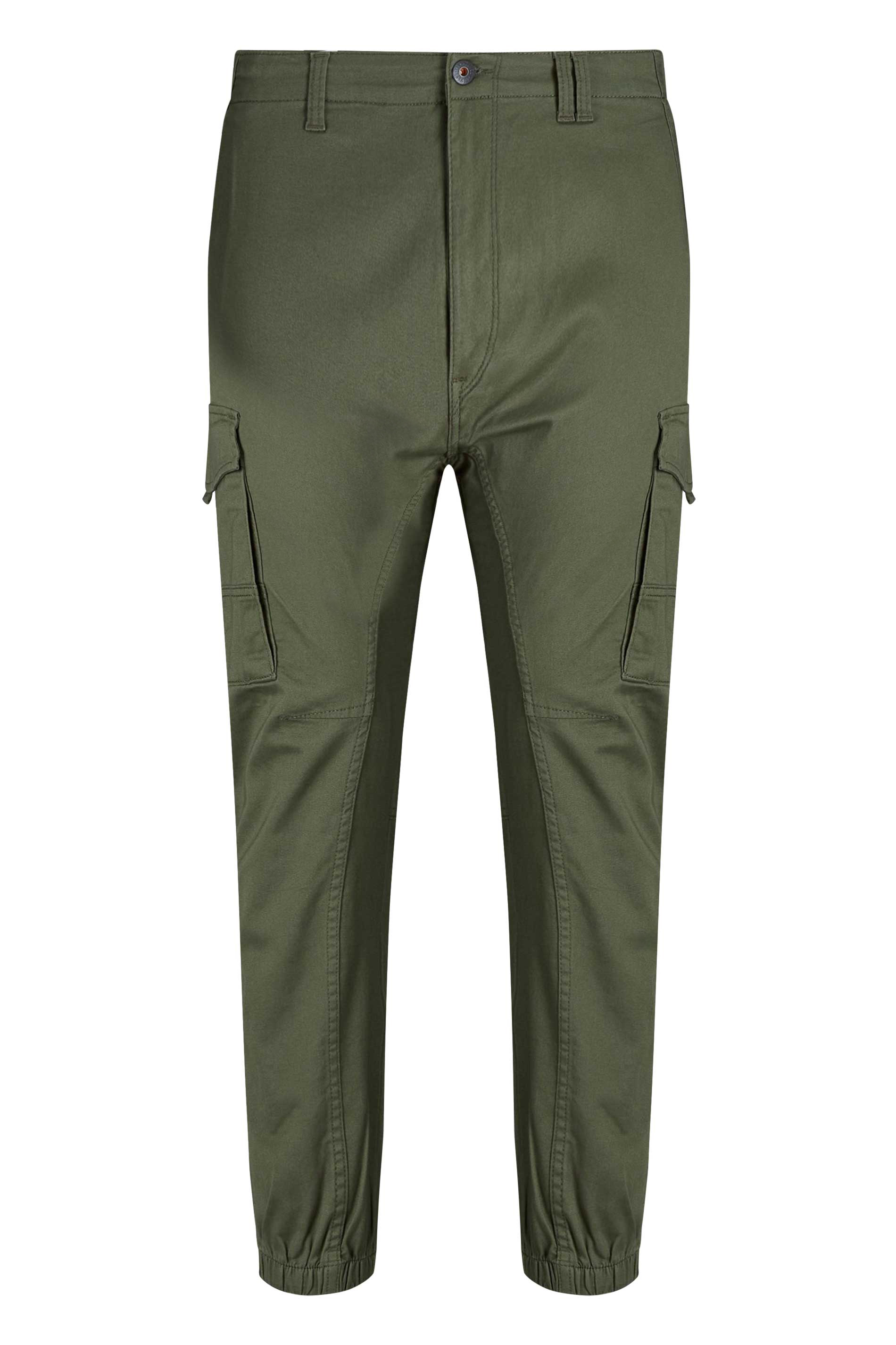 JACK & JONES Olive Green Cargo Trousers | BadRhino 3