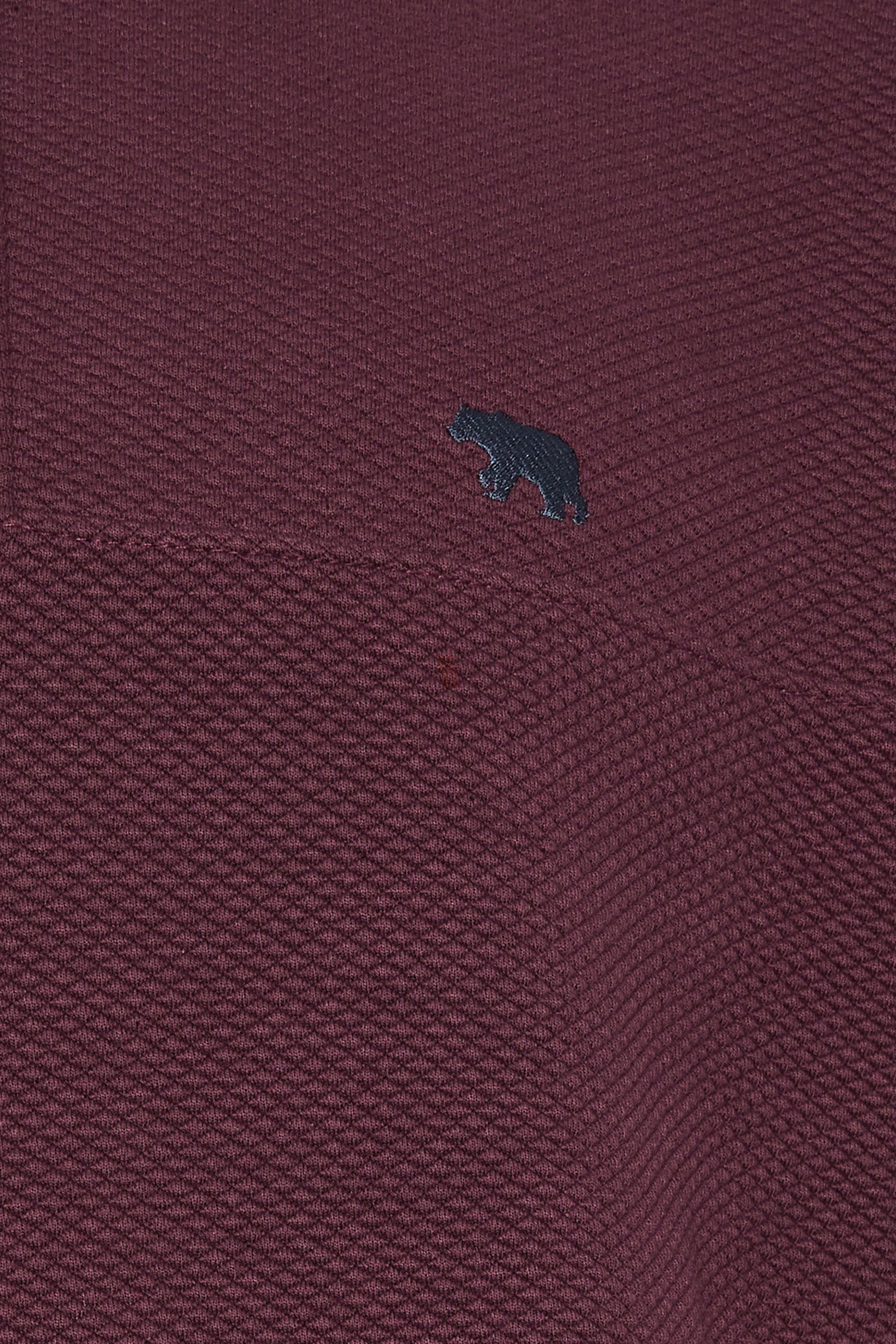 D555 Big & Tall Burgundy Red Quilted Quarter Zip Sweatshirt | BadRhino 3