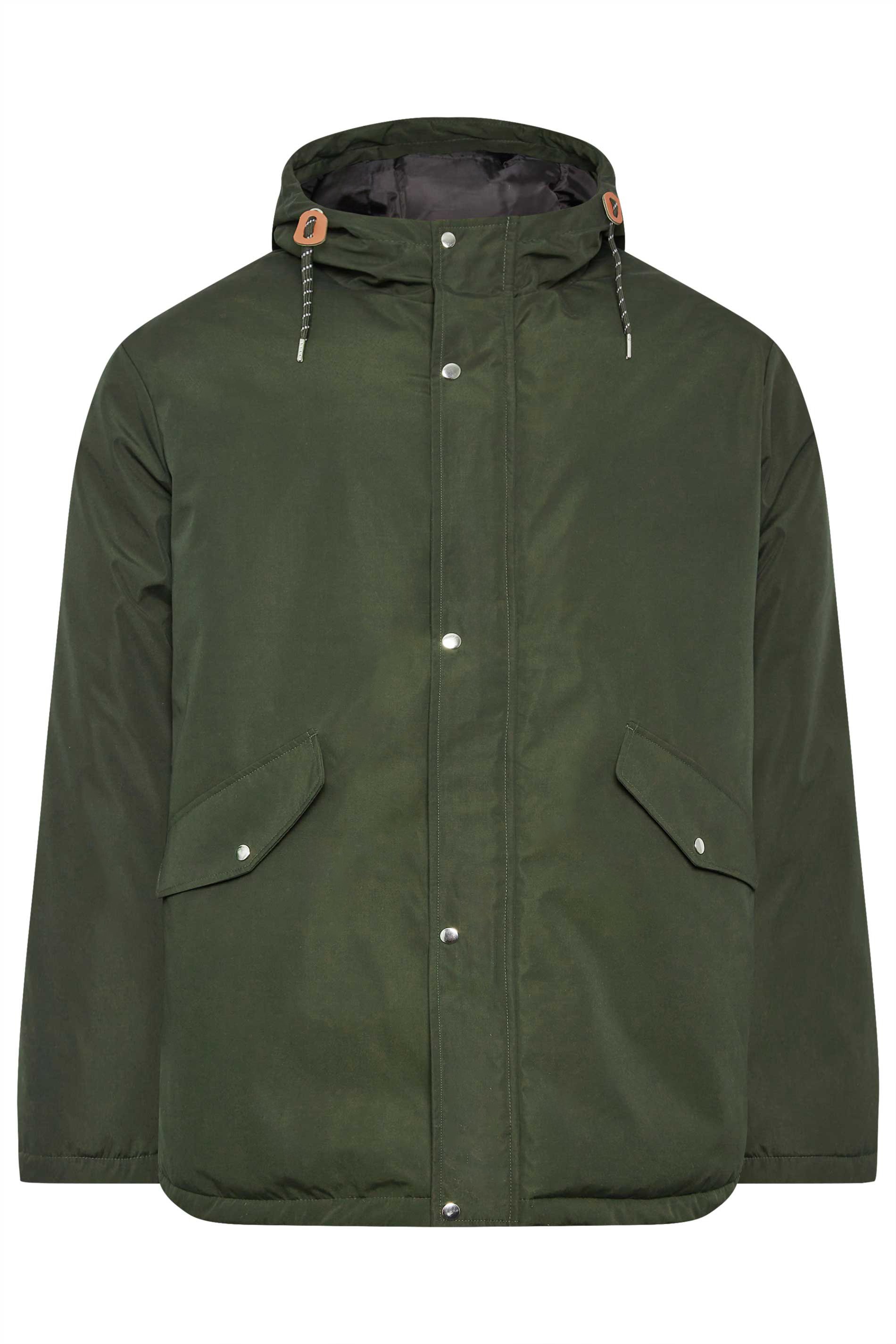 BadRhino Big & Tall Khaki Green Long Hooded Parka | BadRhino 4