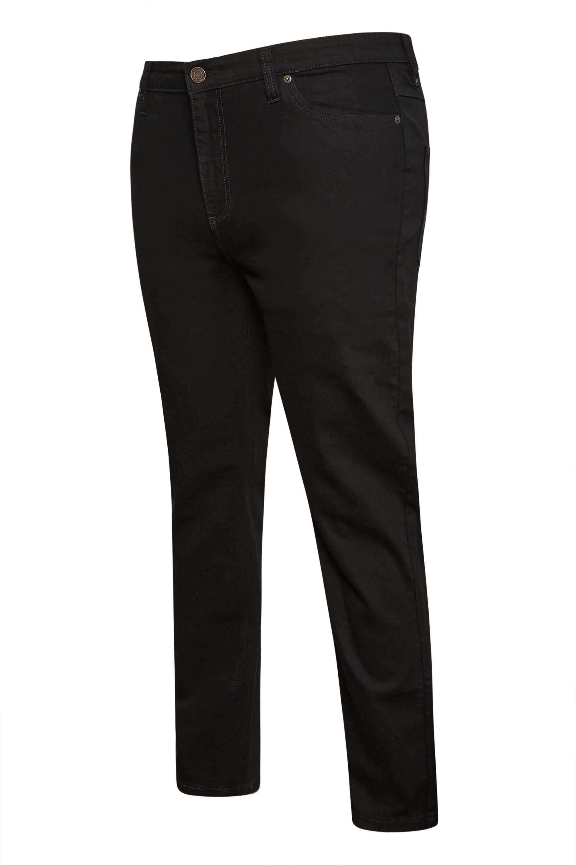 BadRhino Big & Tall Black Straight Leg Stretch Jeans | BadRhino 7