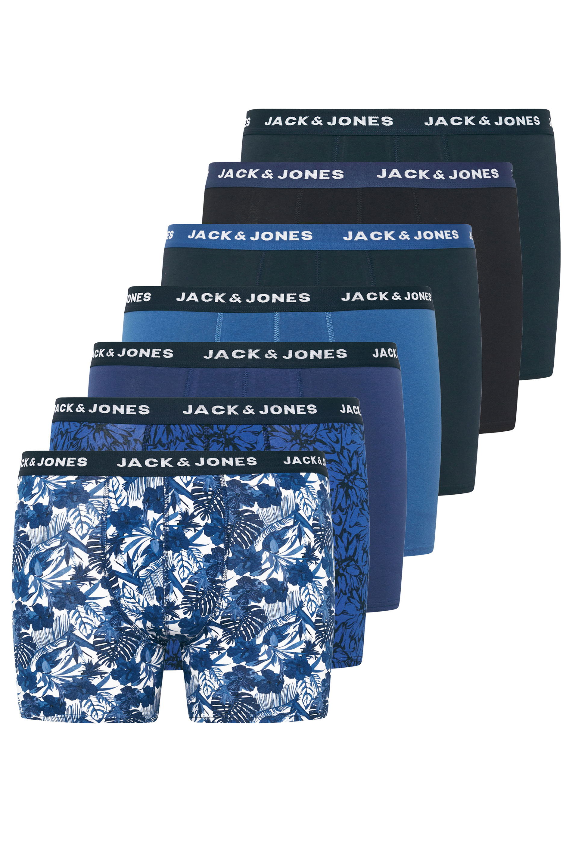 JACK & JONES 7 PACK Navy Blue & Black Boxers | BadRhino 4