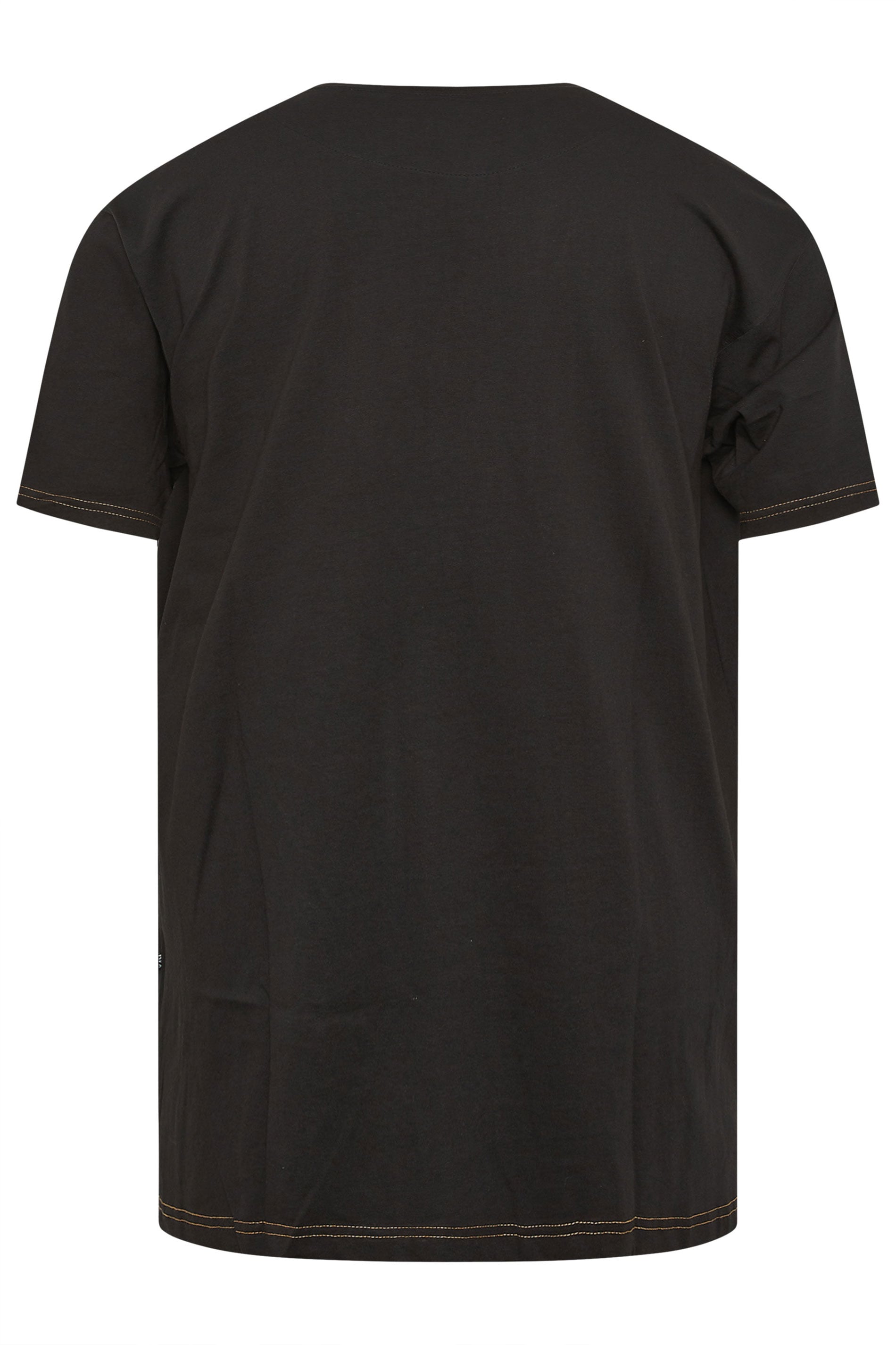 KAM Big & Tall Black California Print T-Shirt | BadRhino 4