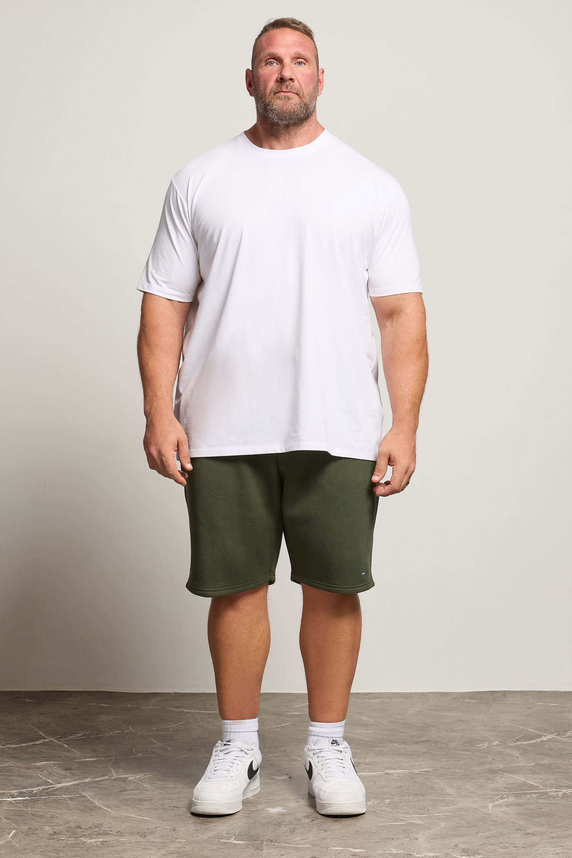 BadRhino Big & Tall Khaki Green Jogger Shorts | BadRhino 2