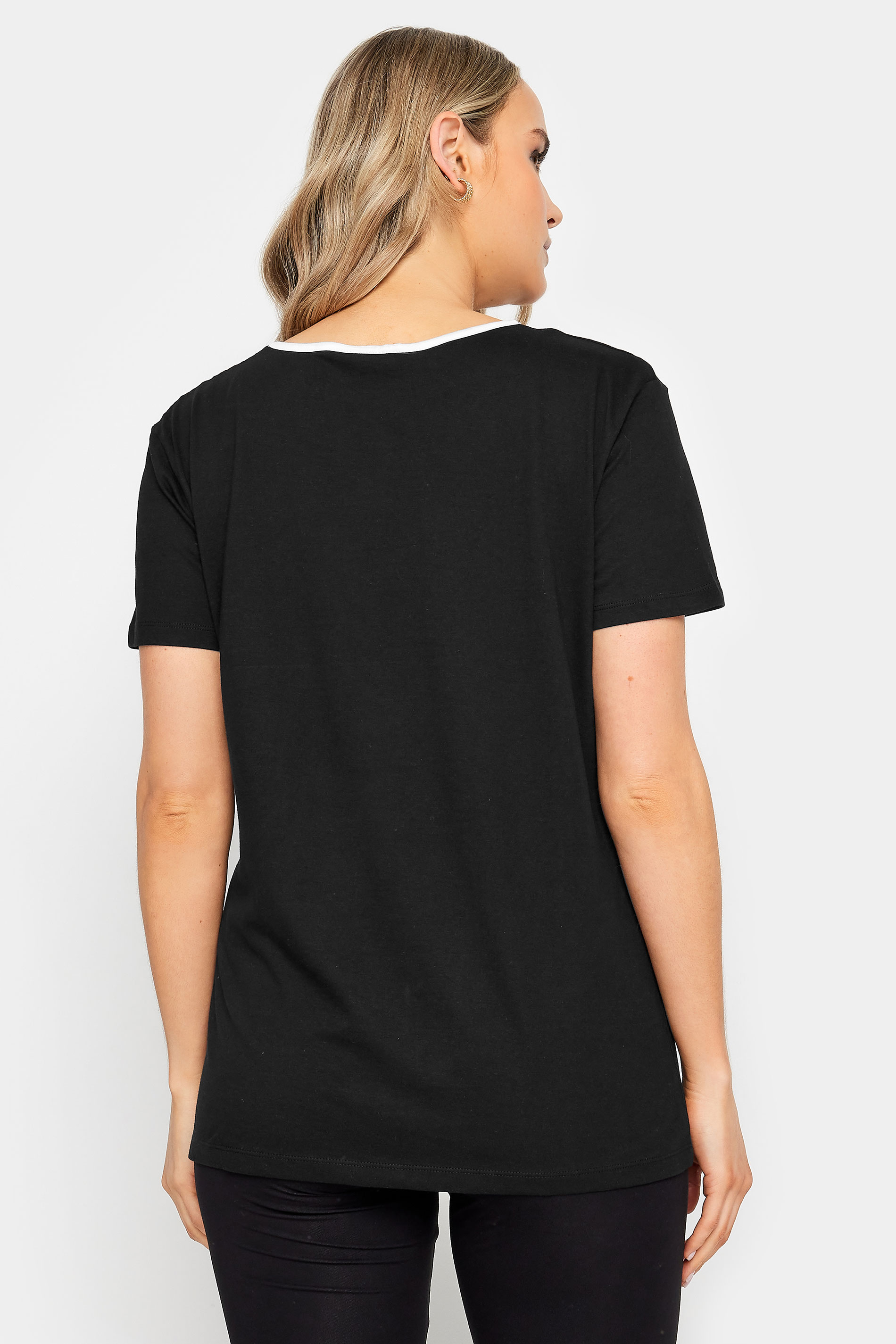 LTS Tall Womens Black 'Brooklyn' Slogan T-Shirt | Long Tall Sally 3