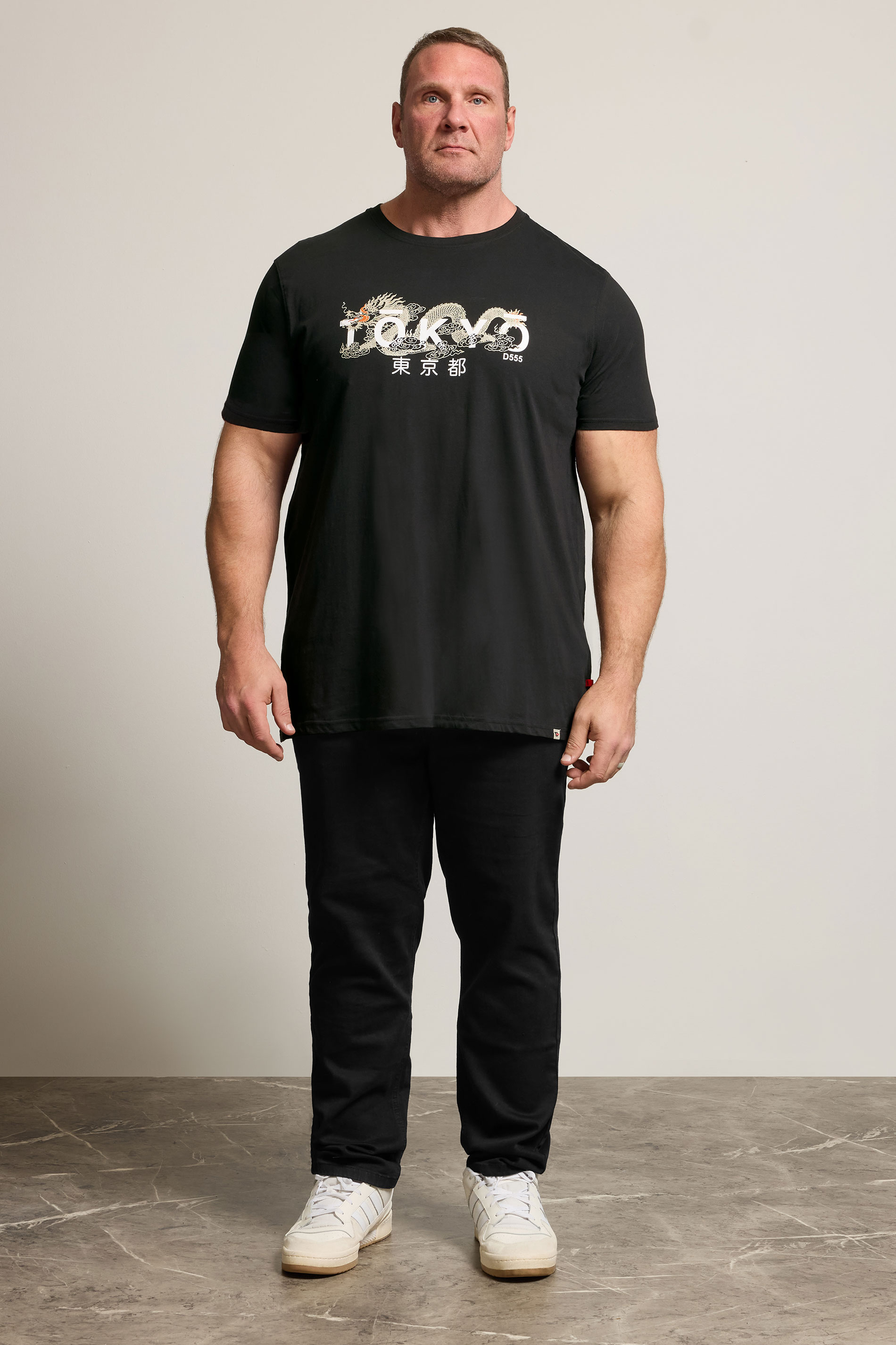 D555  Big & Tall Black Tokyo T-Shirt | BadRhino 2