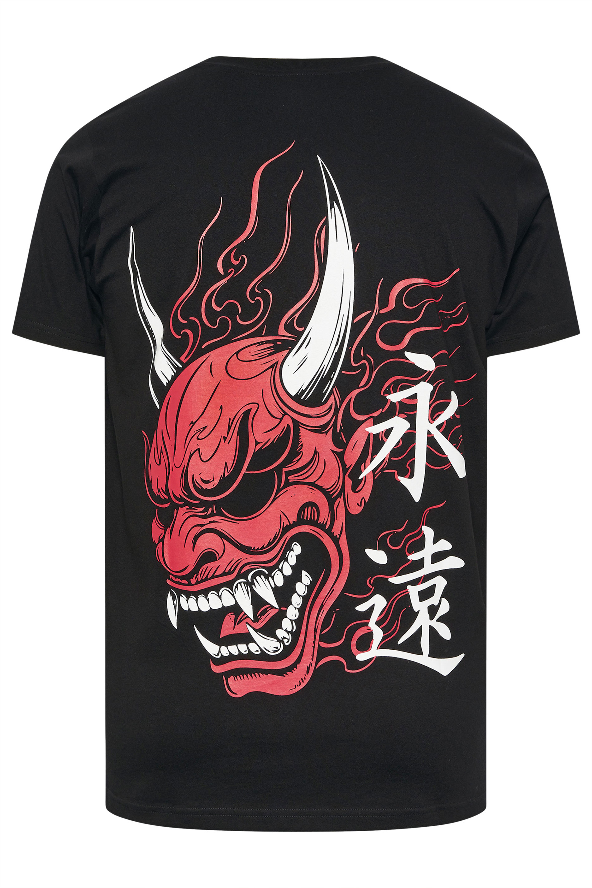 BadRhino Big & Tall Black Extra Long Japanese Graphic T-Shirt | BadRhino 8