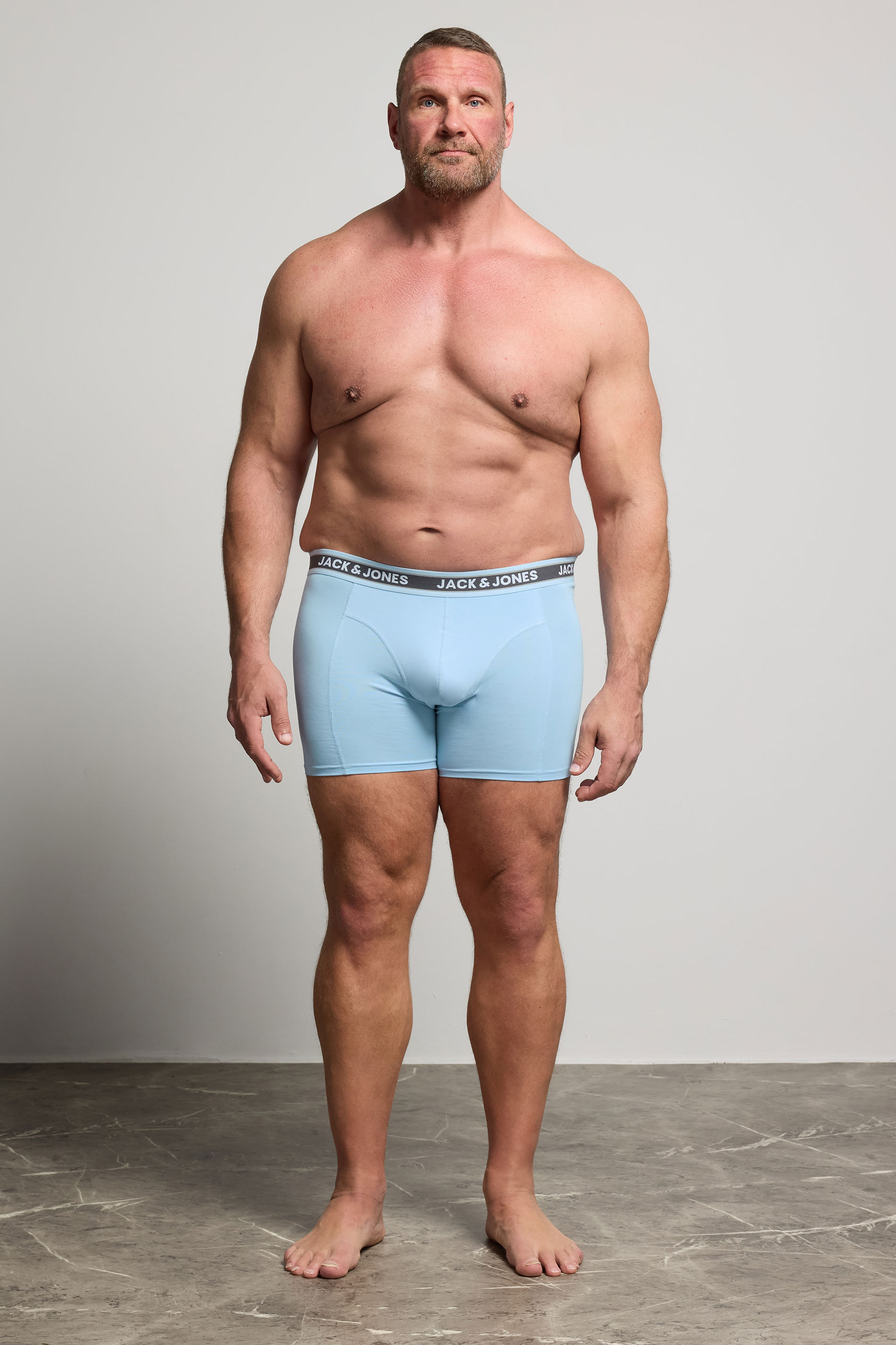 JACK & JONES Big & Tall 5 Pack Blue & Black Boxers | BadRhino 2
