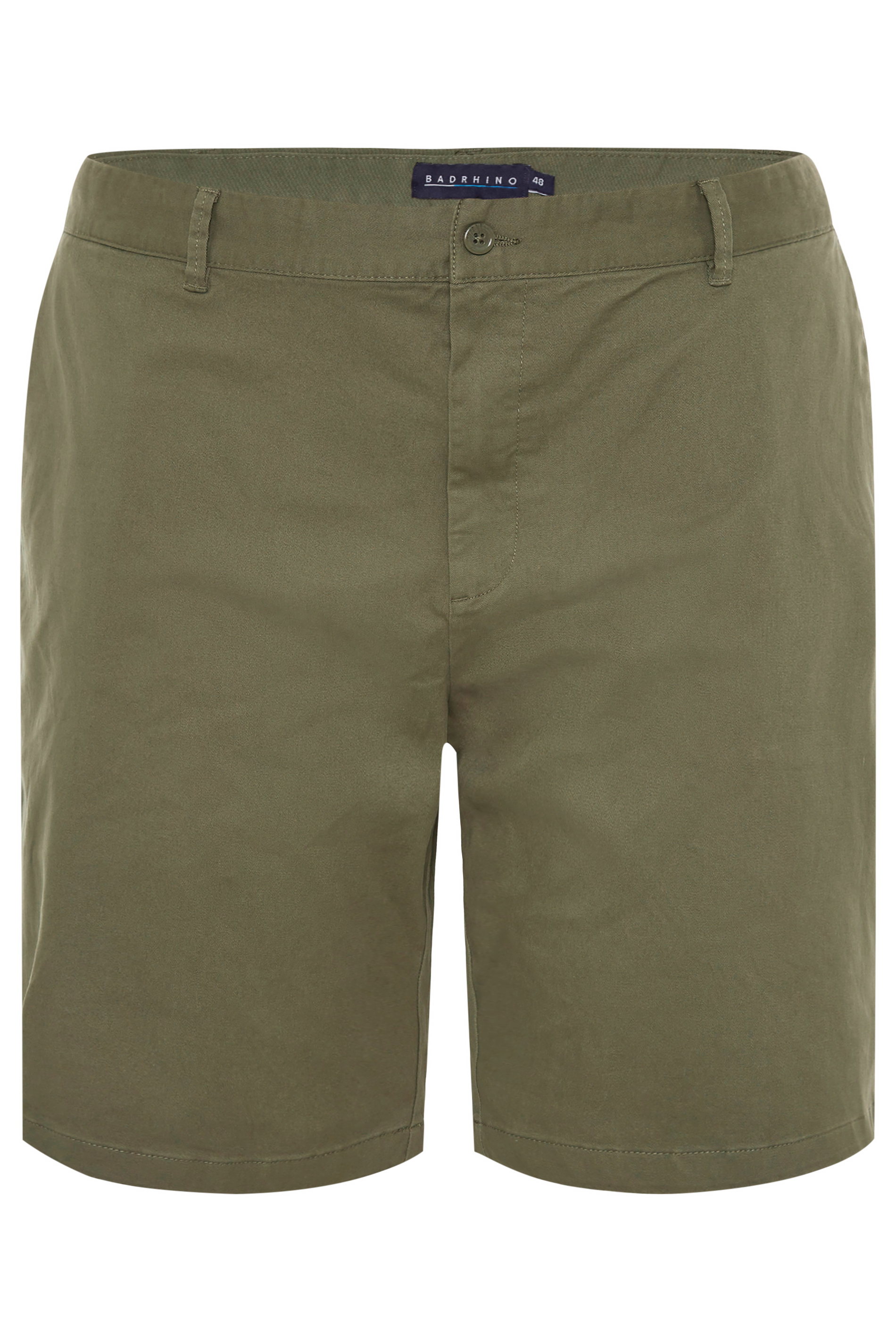 BadRhino Khaki Green Stretch Chino Shorts | BadRhino 6