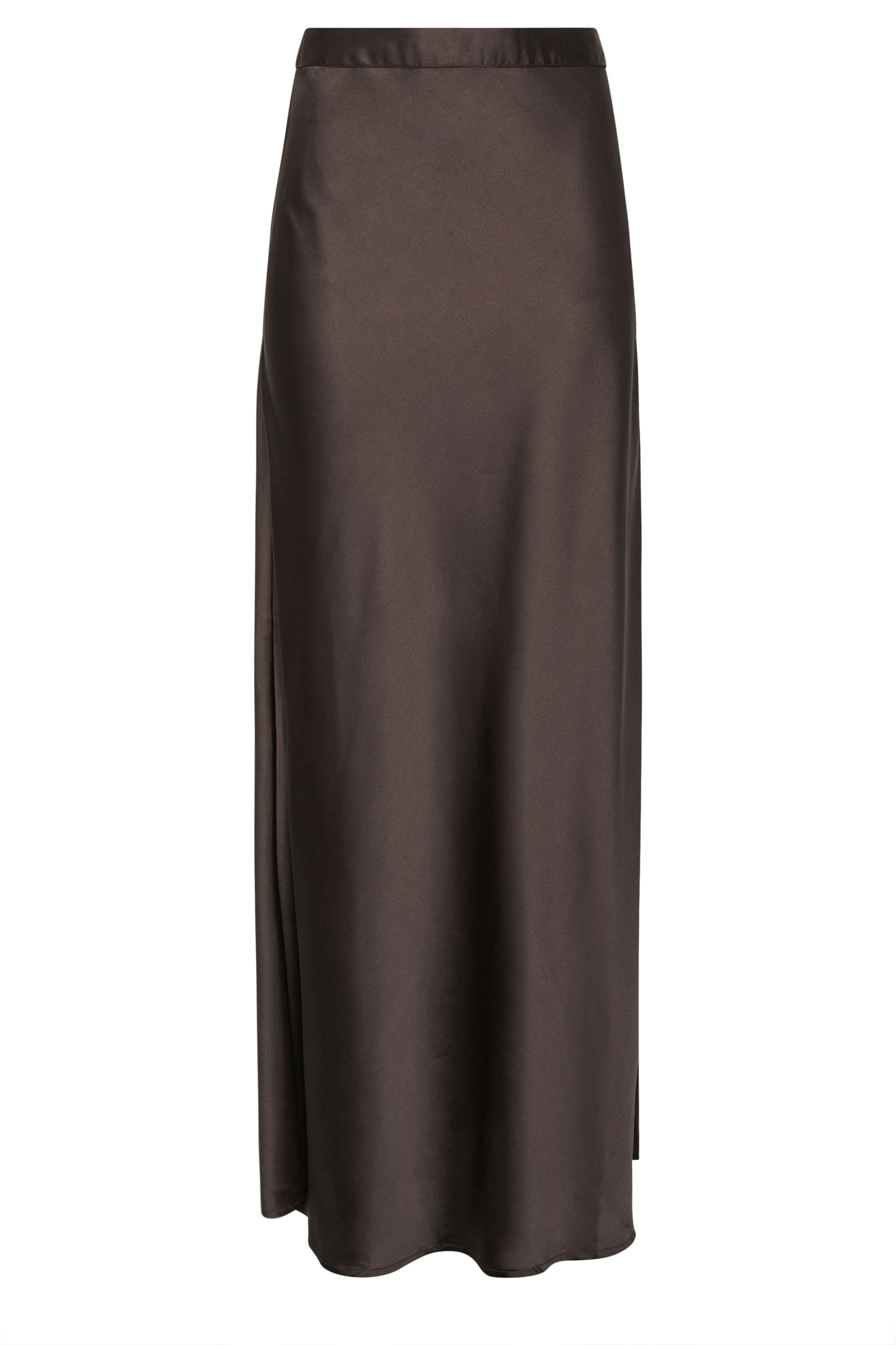 LTS Tall Women's Chocolate Brown Satin Maxi Skirt | Long Tall Sally 5