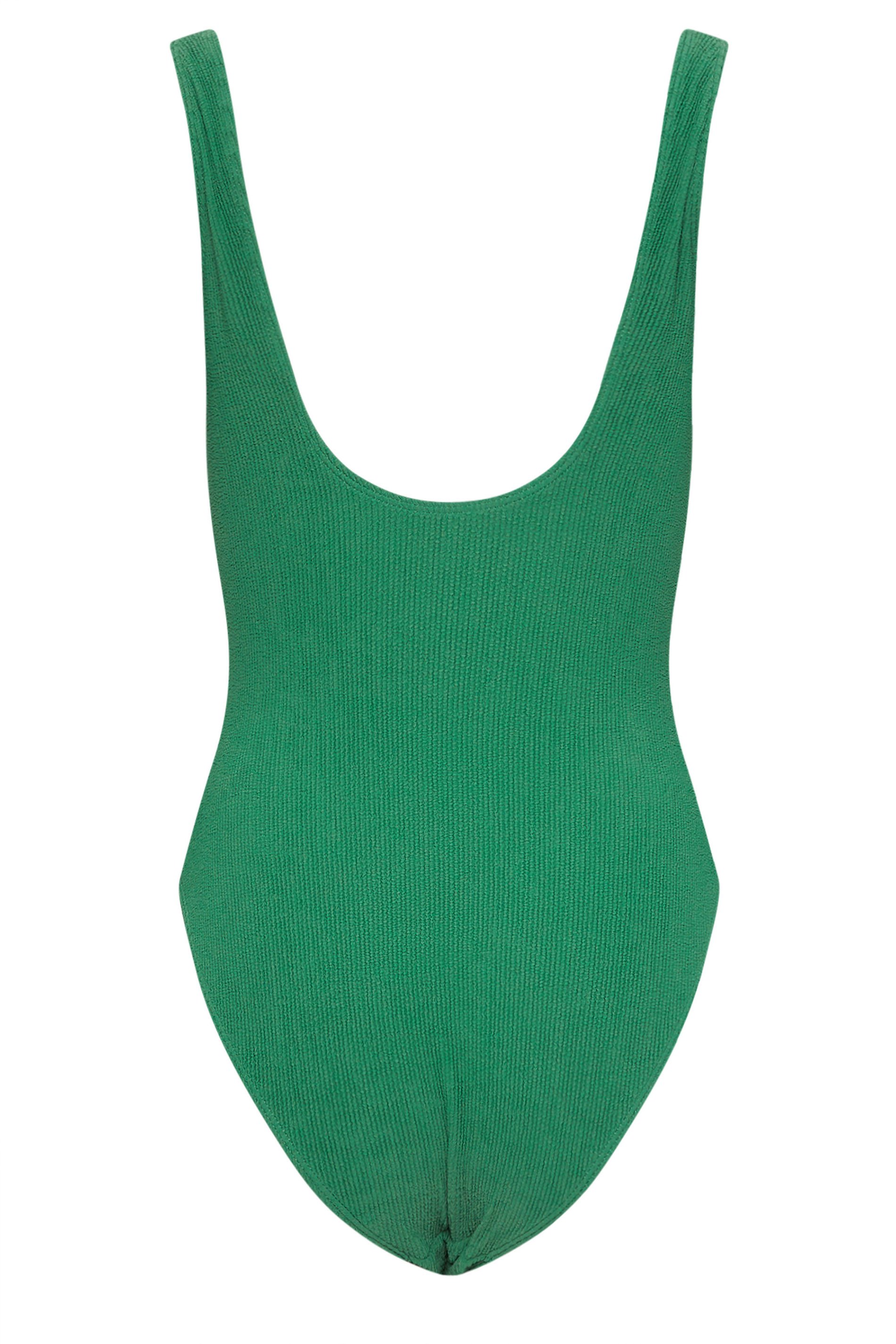 LTS Tall Olive Green Scoop Neck Textured Swimsuit | Long Tall Sally  2