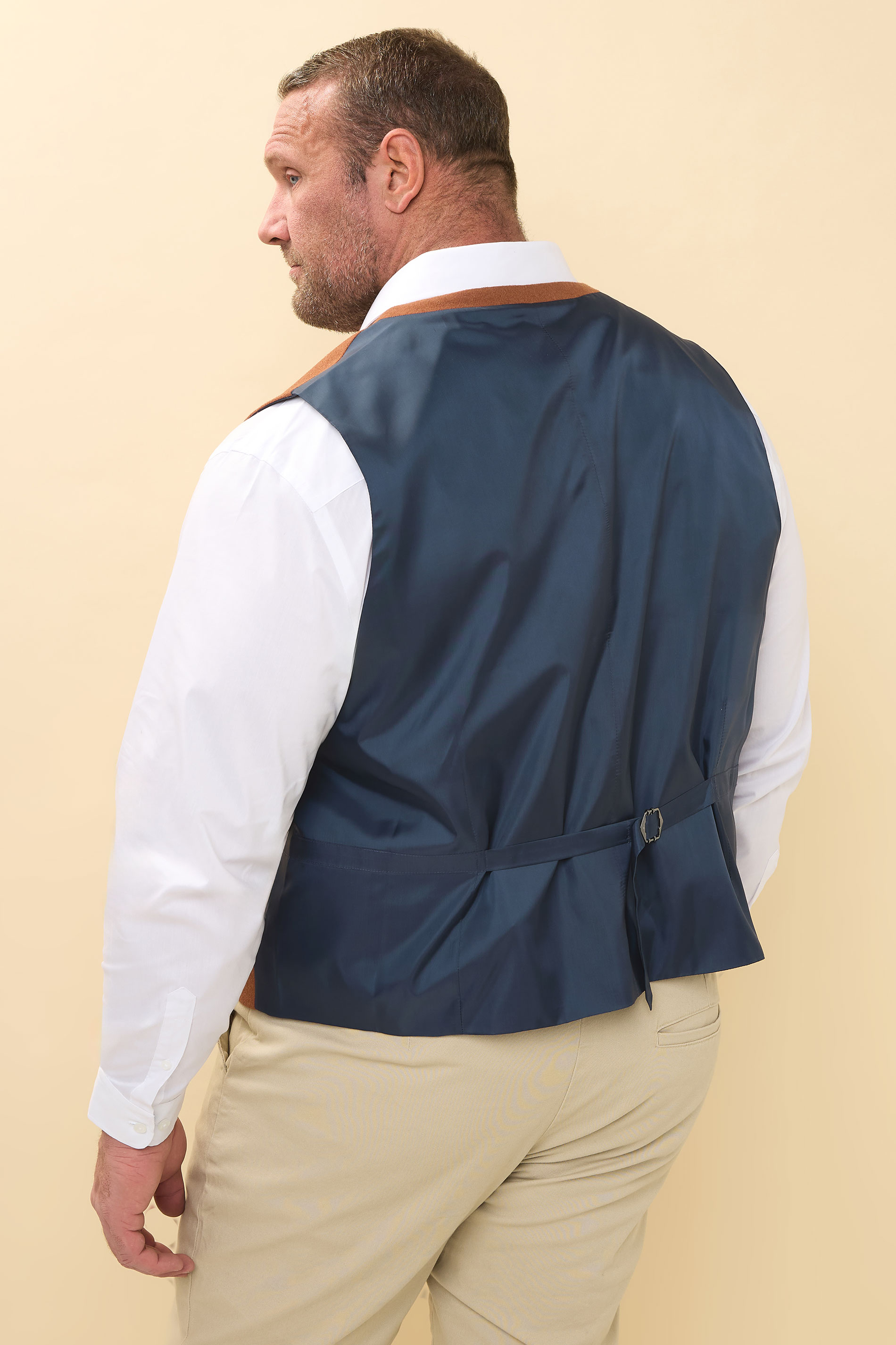 BadRhino Tailoring Big & Tall Rust Orange Tweed Waistcoat | BadRhino 6