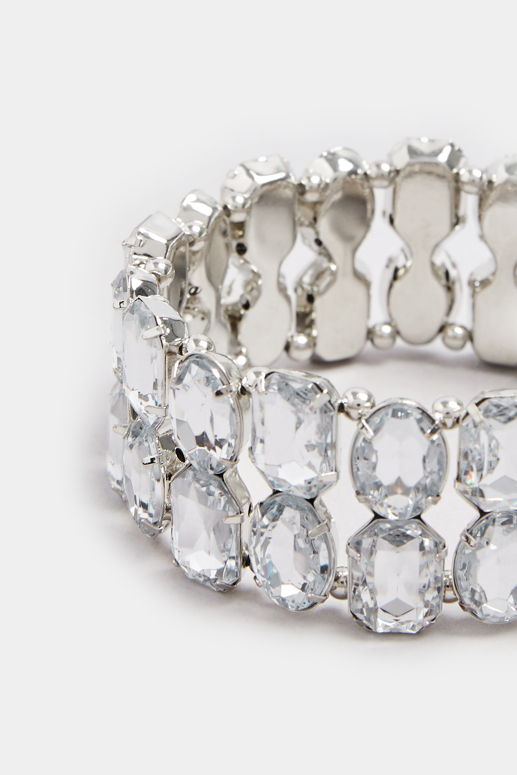 Silver Tone Statement Diamante Bracelet 3