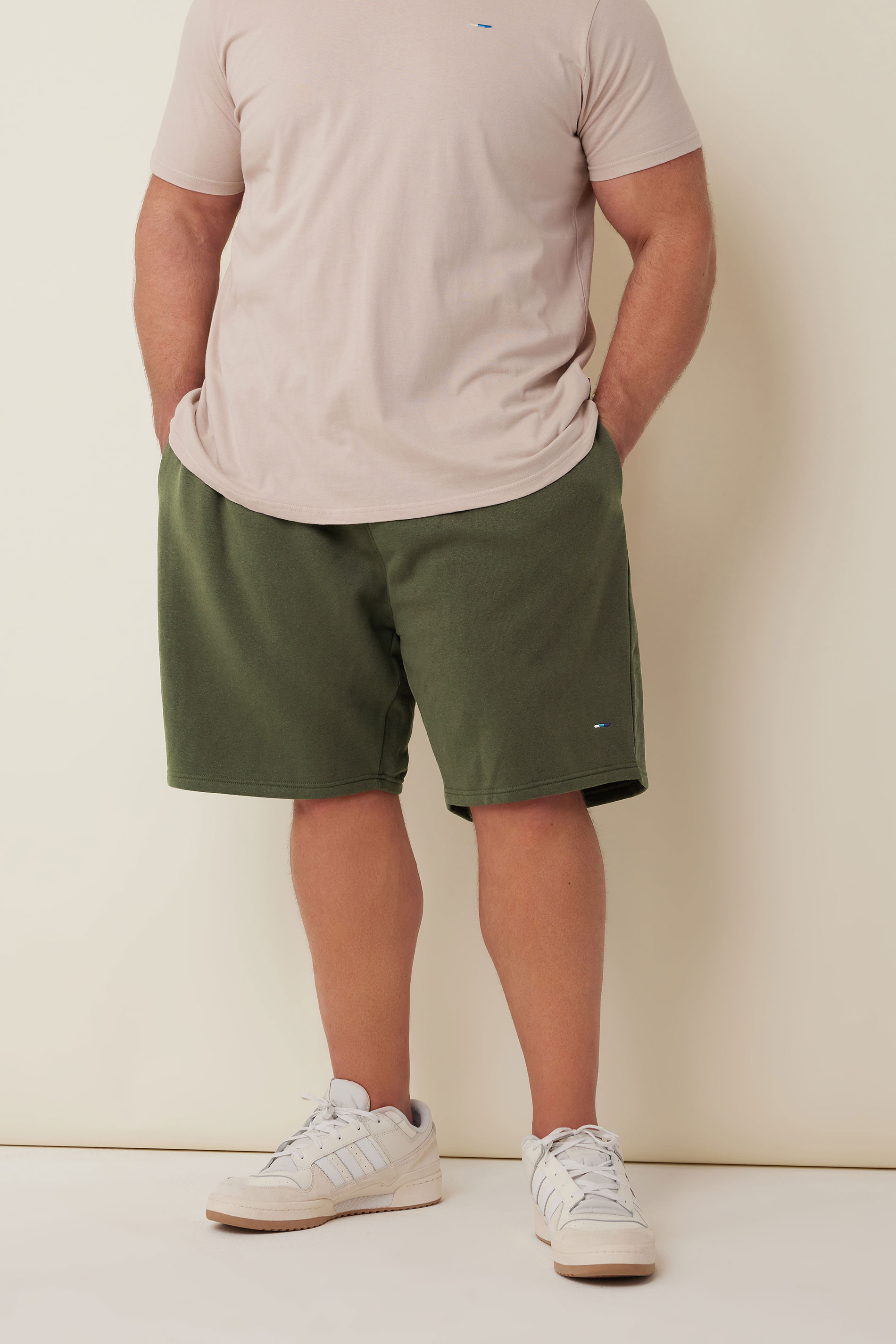 BadRhino Khaki Green Essential Jogger Shorts | BadRhino 1