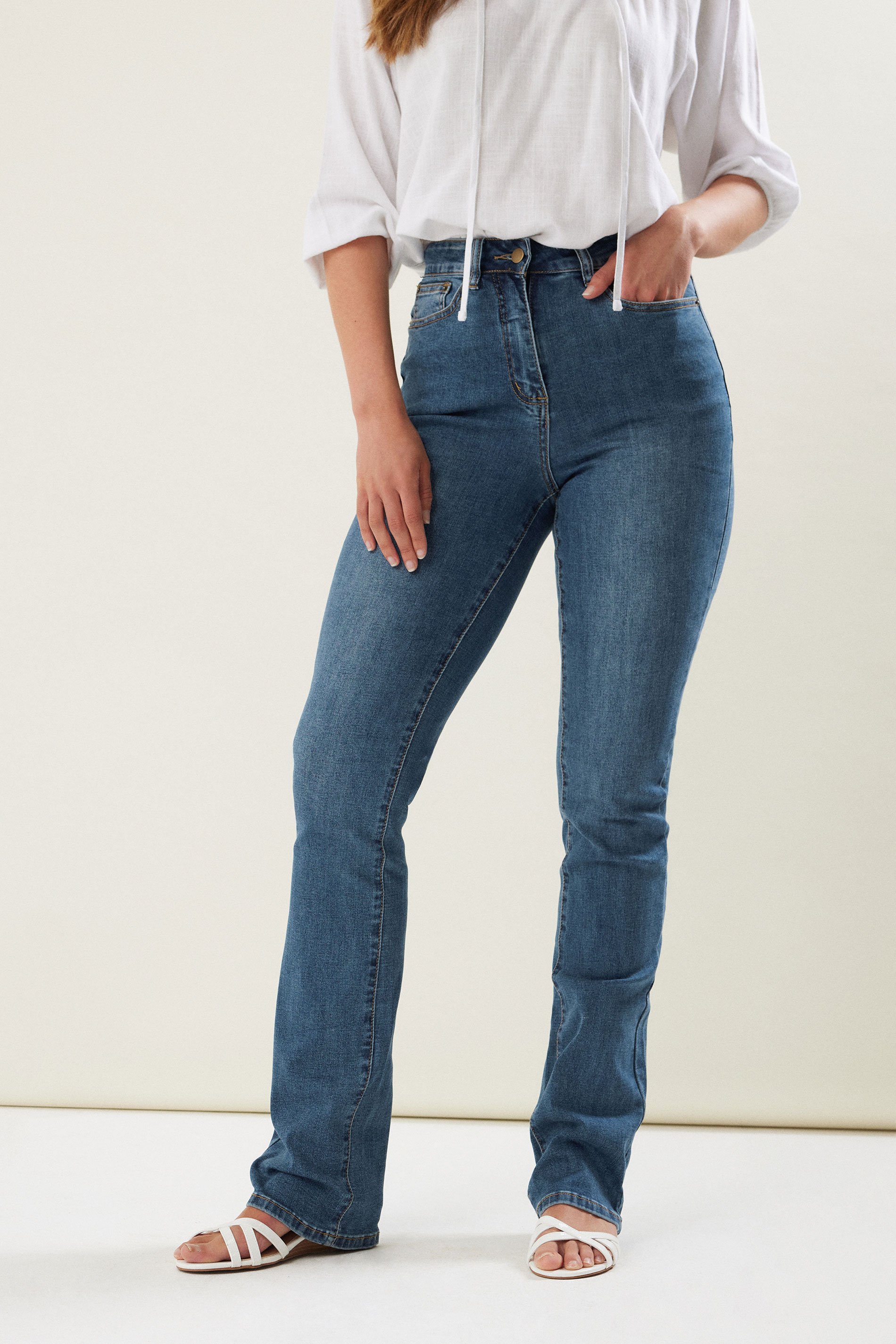 LTS MADE FOR GOOD Tall Dark Blue Bootcut Jeans | Long Tall Sally 2