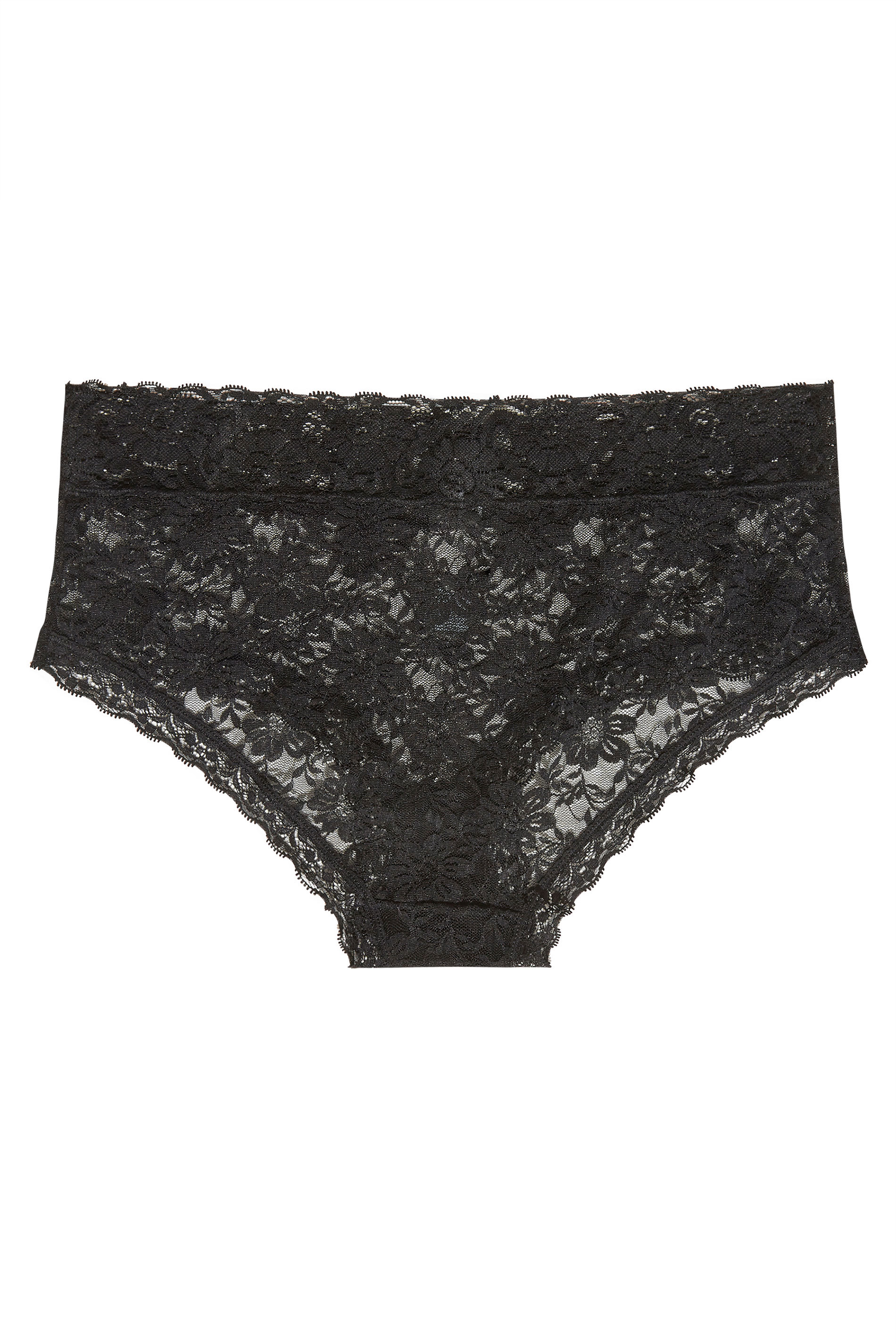 LTS Tall Women's 3 Pack Black & White Floral Lace Shorts | Long Tall Sally 4