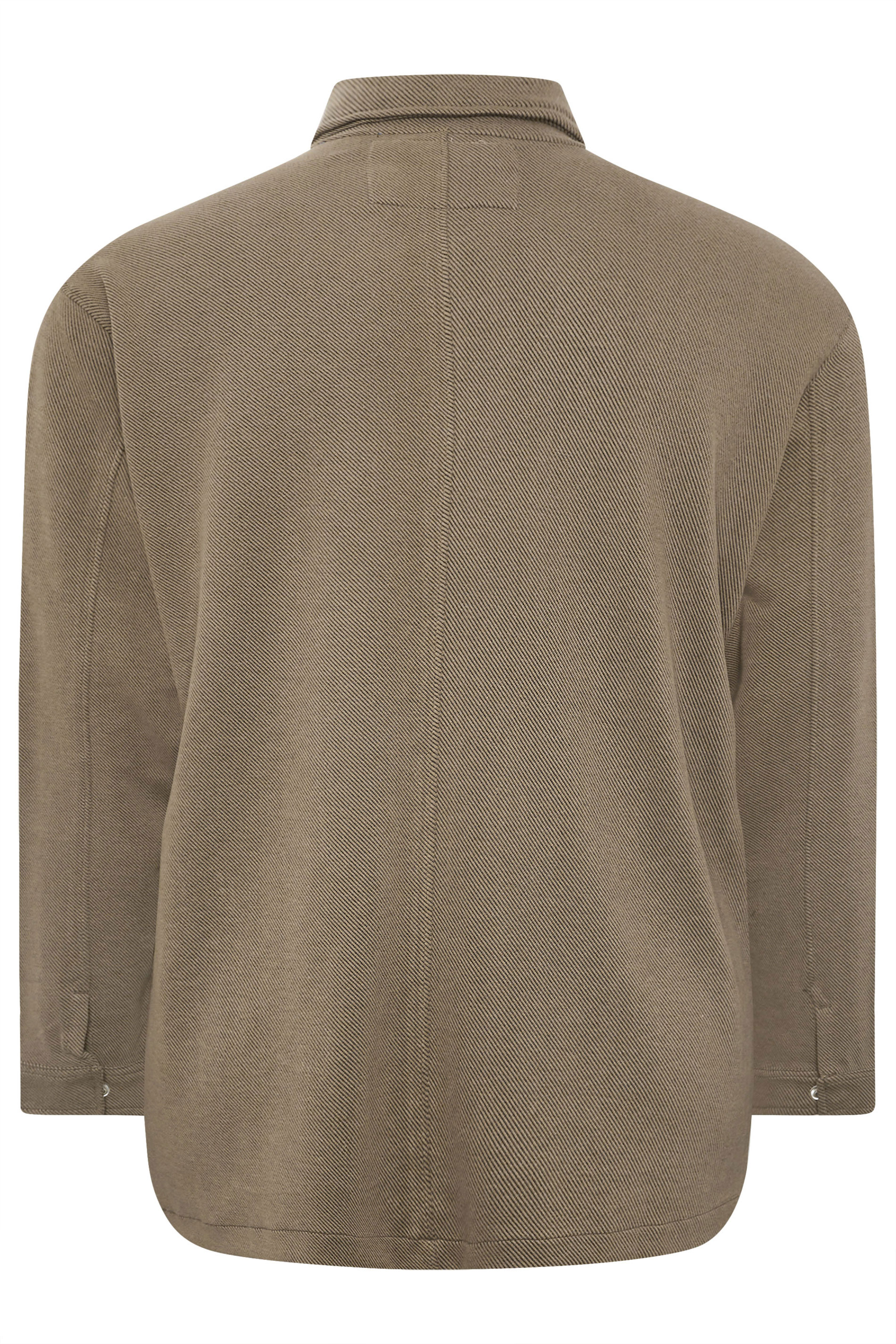D555 Big & Tall Stone Brown Stretch Zip Through Jacket | BadRhino 5