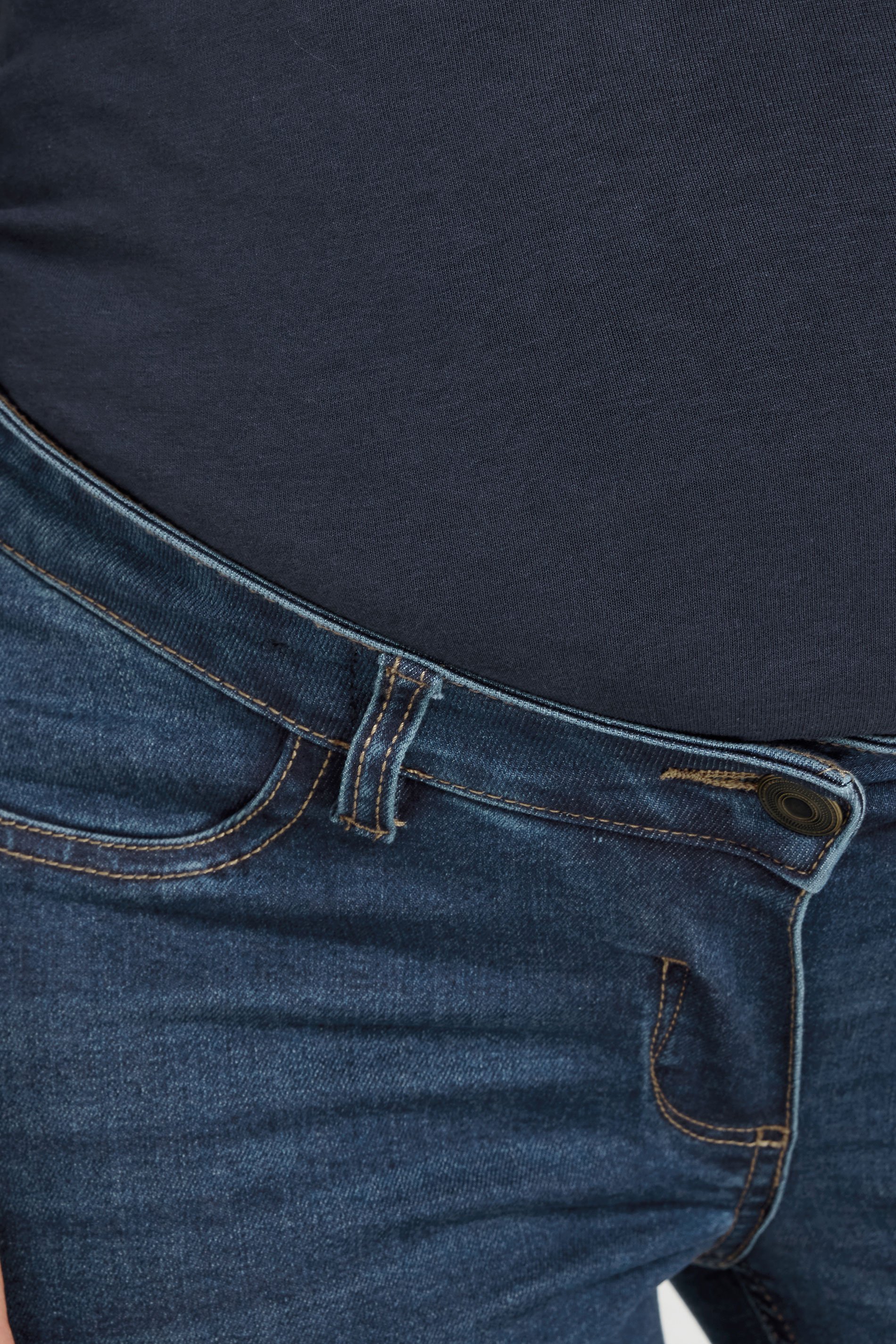 LTS Tall Maternity Dark Blue Turn Up Straight Leg Jeans | Long Tall Sally 5